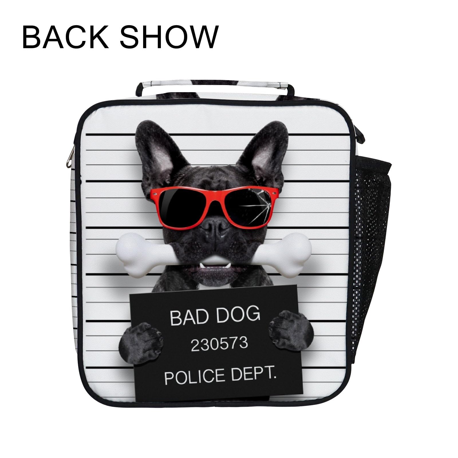 My Little Nest Insulated Cooler Square Tote Lunch Bag - French Bulldog Design Funny Cooler Bag for Work, Picnic & Outdoor Activities - Thermal Lunchbox for Women & Men - Perfect for Office, Beach, Camping & Daily Commute