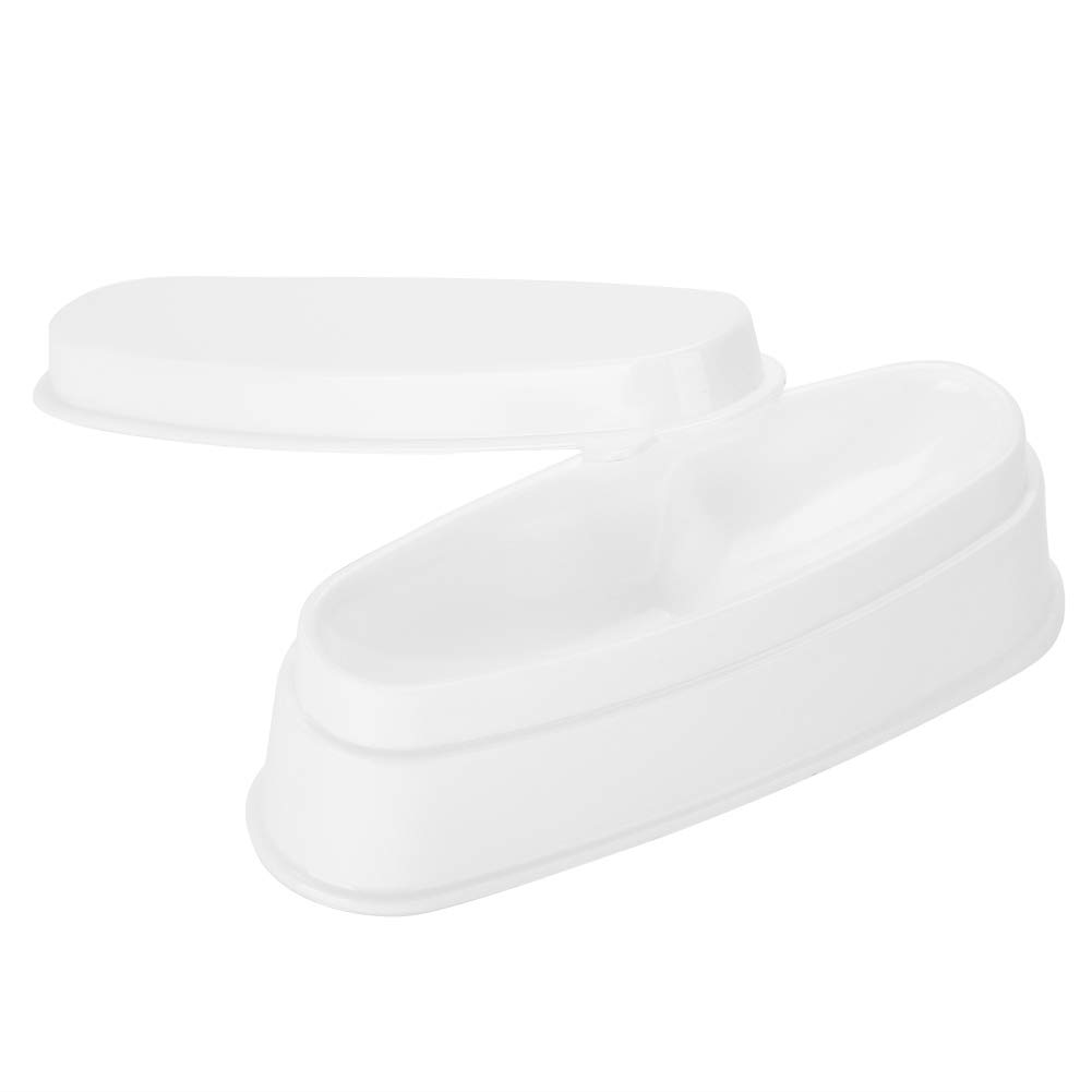Portable White Nail Dip Powder Tray - Professional Manicure Mold Container for Nail Art & Dipping Powder Application | Perfect for Salon, Home Use & Travel Nail Care Kit