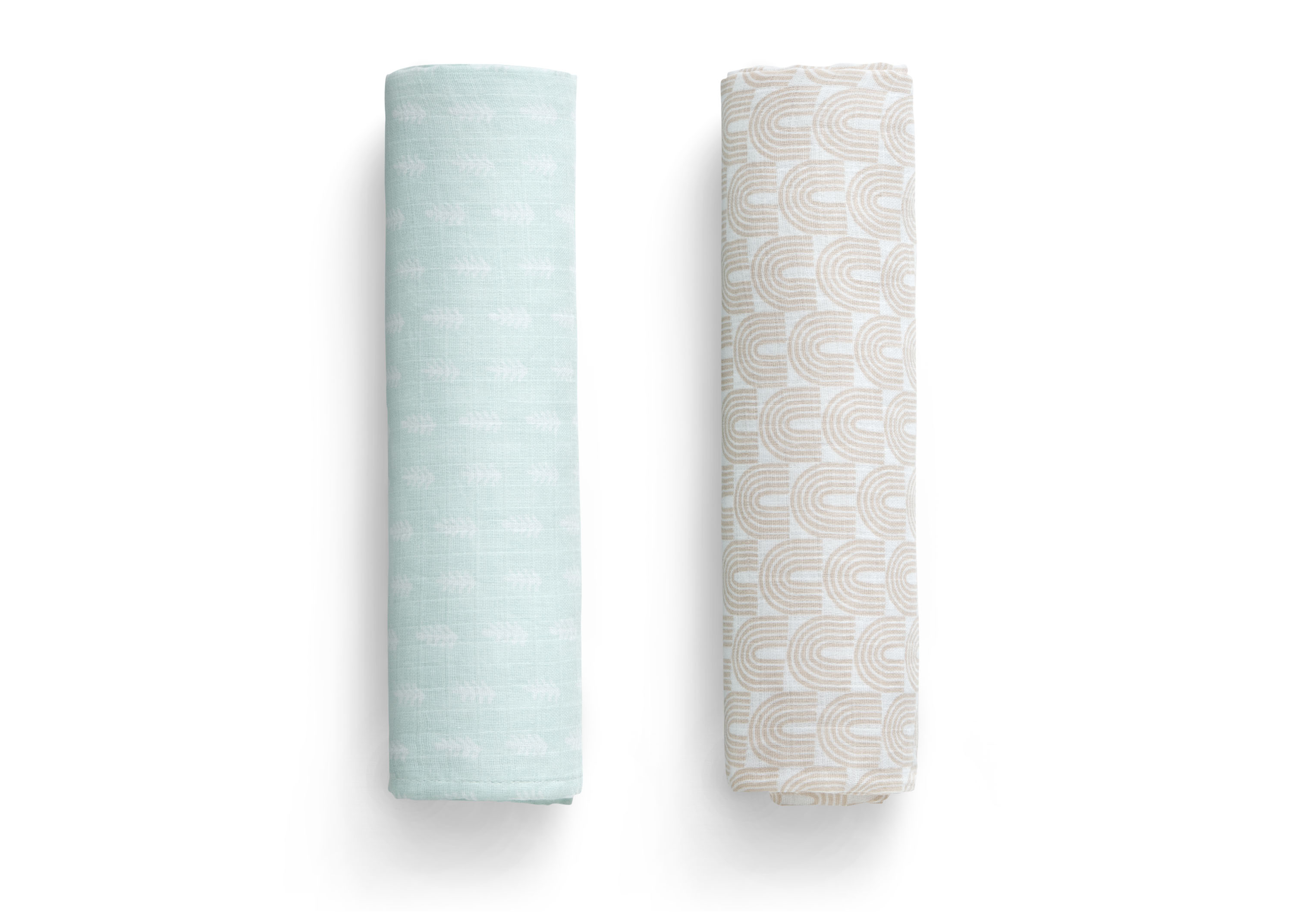 100% Cotton Muslin Baby Receiving Blankets - Soft & Breathable Swaddle Blankets for Newborns - 2 Pack Set - Perfect for Swaddling, Nursing & Stroller Use