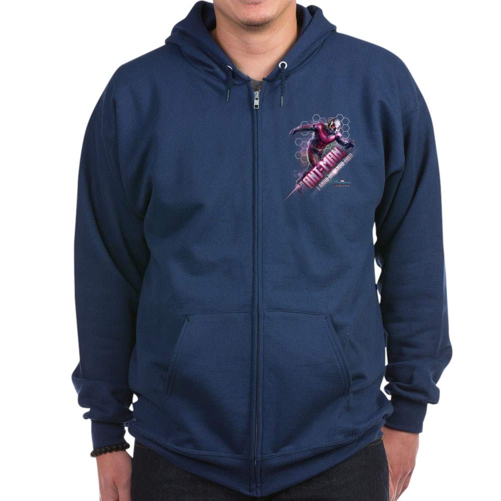Ant Man Zip Hoodie for Men - Dark Marvel Superhero Pullover with Front Pockets | Perfect for Cosplay, Casual Wear & Gifts