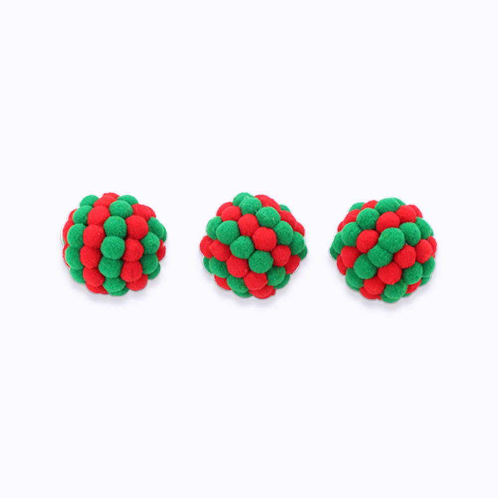 5pcs Fluffy Pom Pom Cat Toys - Interactive Crinkle Balls for Kittens, Cat Teaser & Catcher Toy with Yarn for Biting - Perfect for Playtime, Training & Bonding with Your Pet