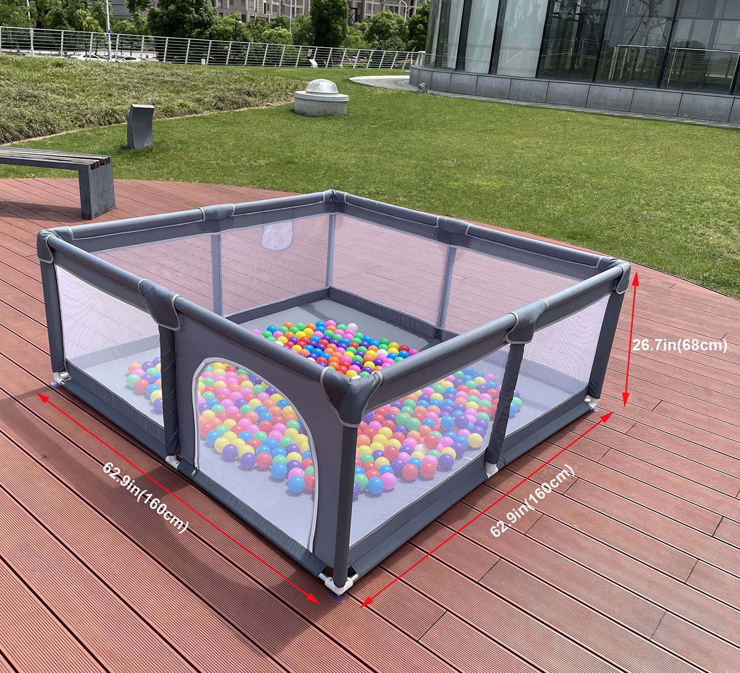 **Gaorui Large Kids Baby Ball Pit - Portable Indoor/Outdoor Playpen for Toddlers & Children, Safe Play Yard for Fun Activities & Popular Toys (Balls Not Included) - Perfect for Playrooms, Daycares, and Backyard Playtime**