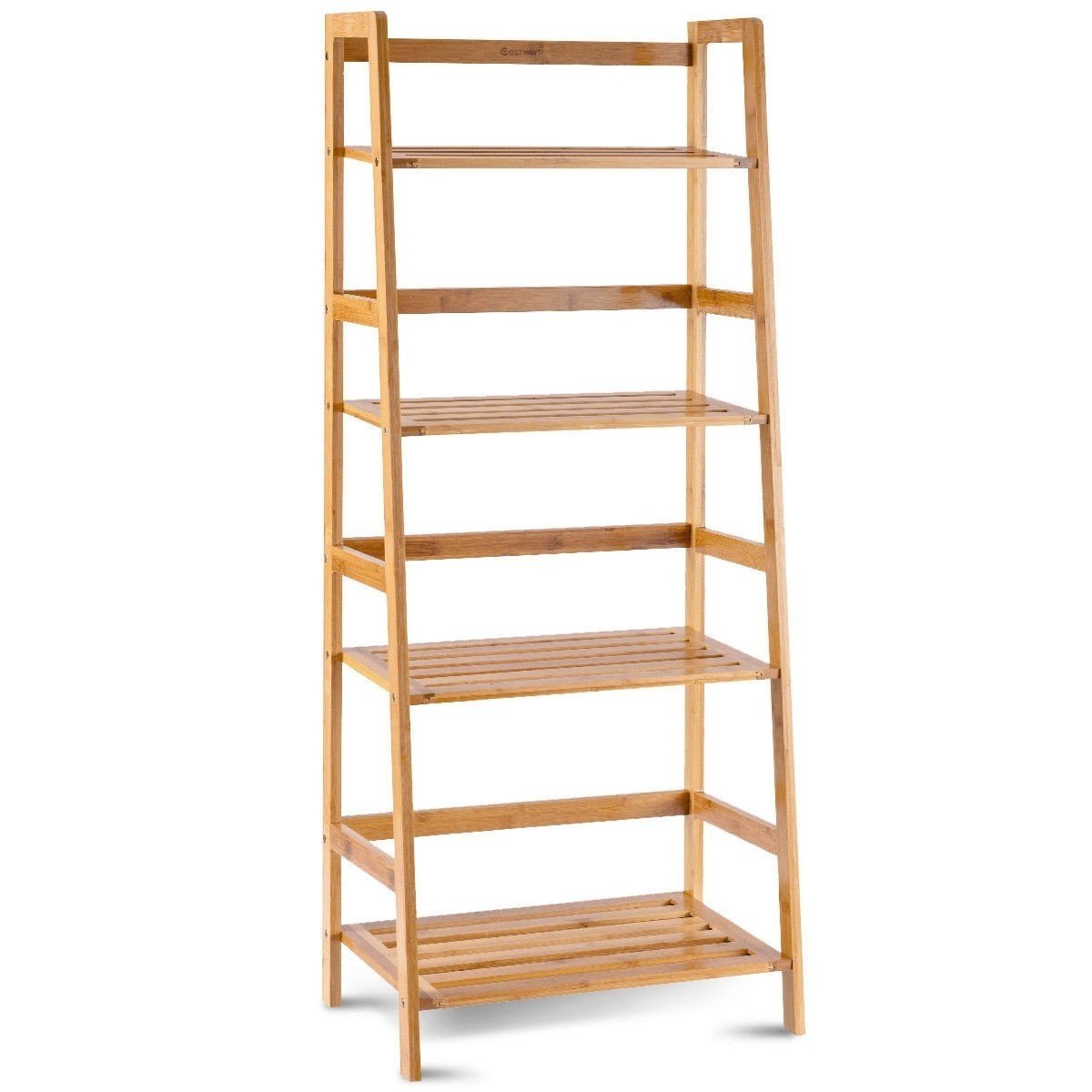 4-Tier Bamboo Shelf - Multi-Purpose Storage Rack for Plants, Books & Home Decor | Natural Wooden Organizer for Living Room, Bedroom, Office & Garden