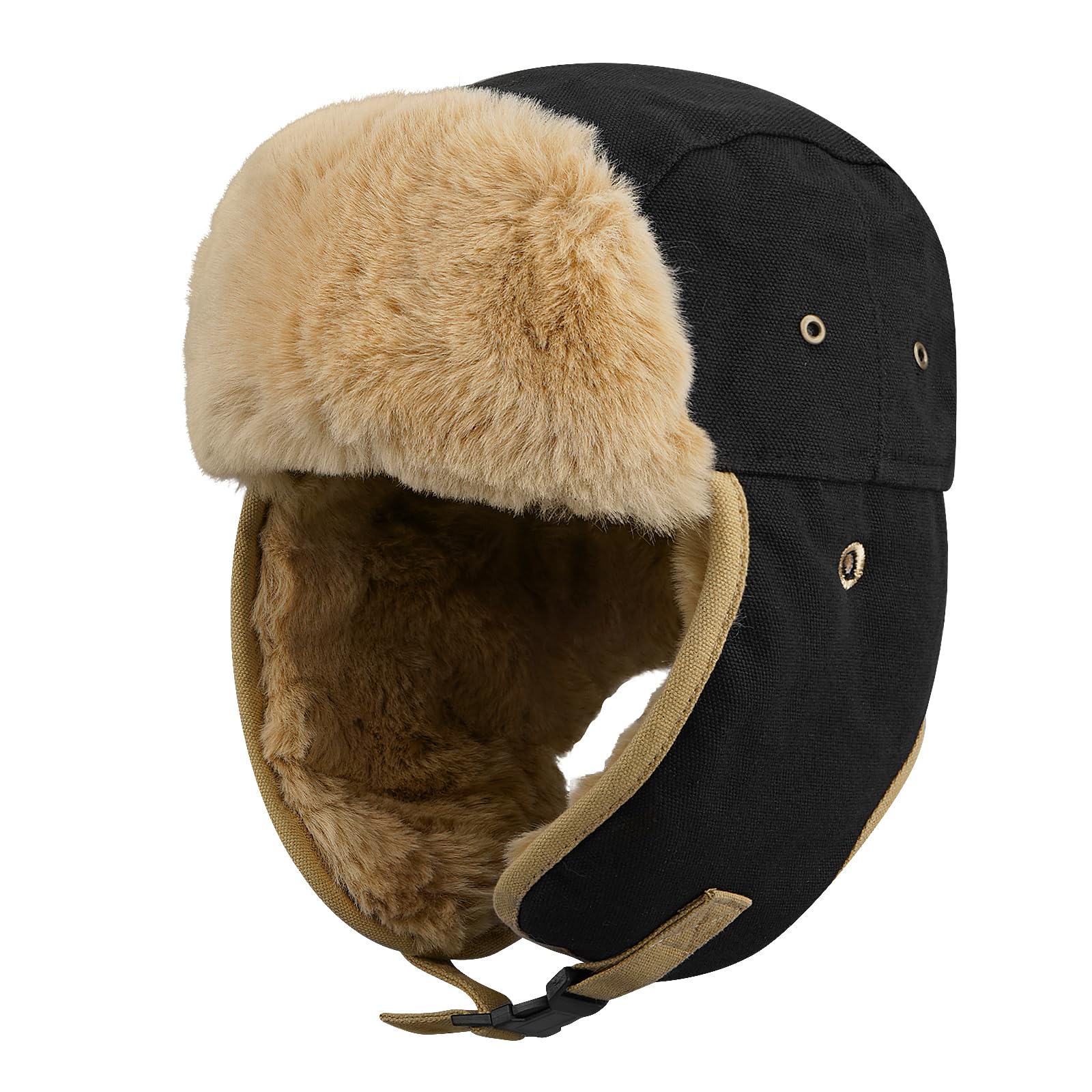 Croogo Winter Trapper Hat - Warm Fleece-Lined Ski Hat with Ear Flaps for Men & Women - Cozy Aviator Ushanka Russian Style Hat for Snowboarding, Skiing, and Cold Weather Outdoor Activities