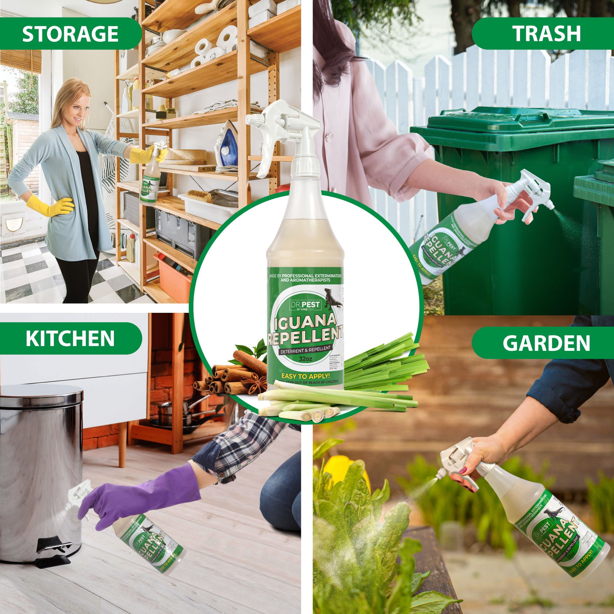 Best Iguana Repellent Spray - Natural & Effective Lizard Deterrent for Gardens, Yards & Homes - Keep Iguanas Away from Plants & Property | Outdoor & Indoor Use