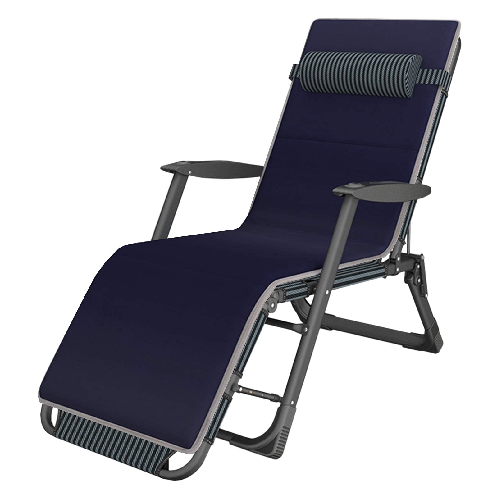 **Oversized Folding Recliner Chair with Padded Cushion – 150kg Capacity, 180° Adjustable Sun Lounger for Outdoor, Patio, Beach & Garden – Perfect for Relaxing, Sunbathing & Lounging**