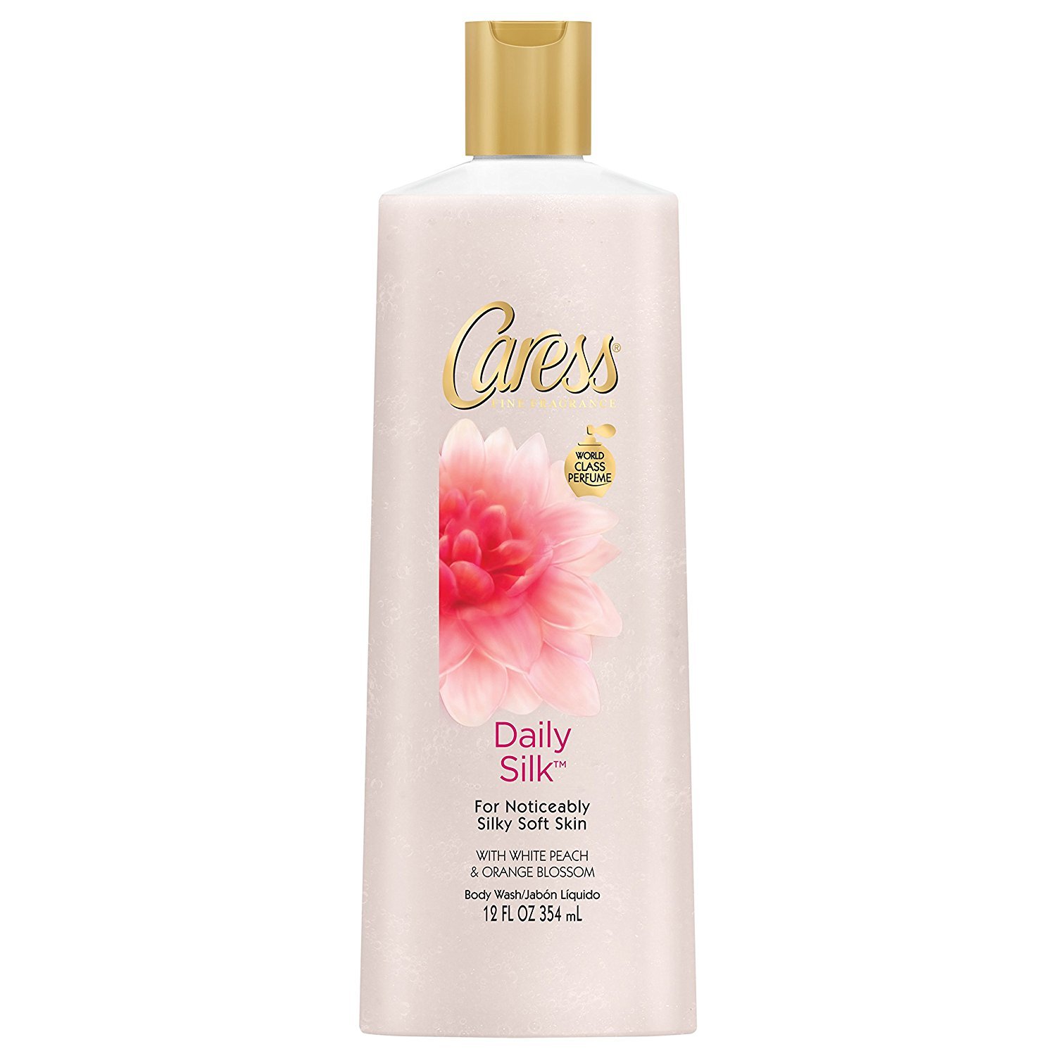 Caress Moisturizing Body Wash for Soft & Smooth Skin - Daily Silk Formula 12 oz | Hydrating Shower Gel for Dry Skin, Perfect for Daily Use & Relaxing Bath Time