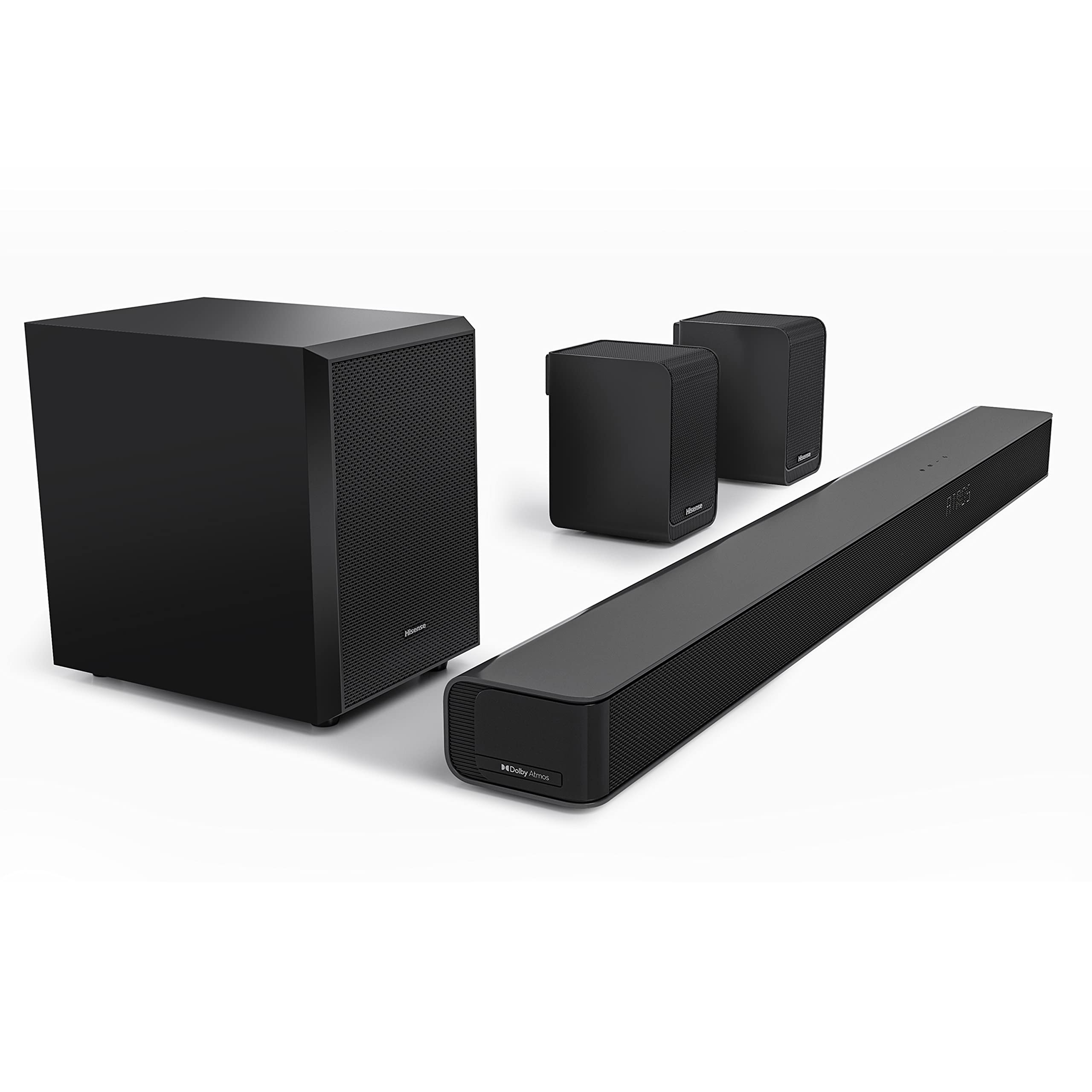 Hisense AX5100G 5.1 Channel 340W Dolby Atmos Soundbar with Wireless Subwoofer & Rear Speakers - Premium Home Theater Audio System for Movies, Gaming & Music (Black)
