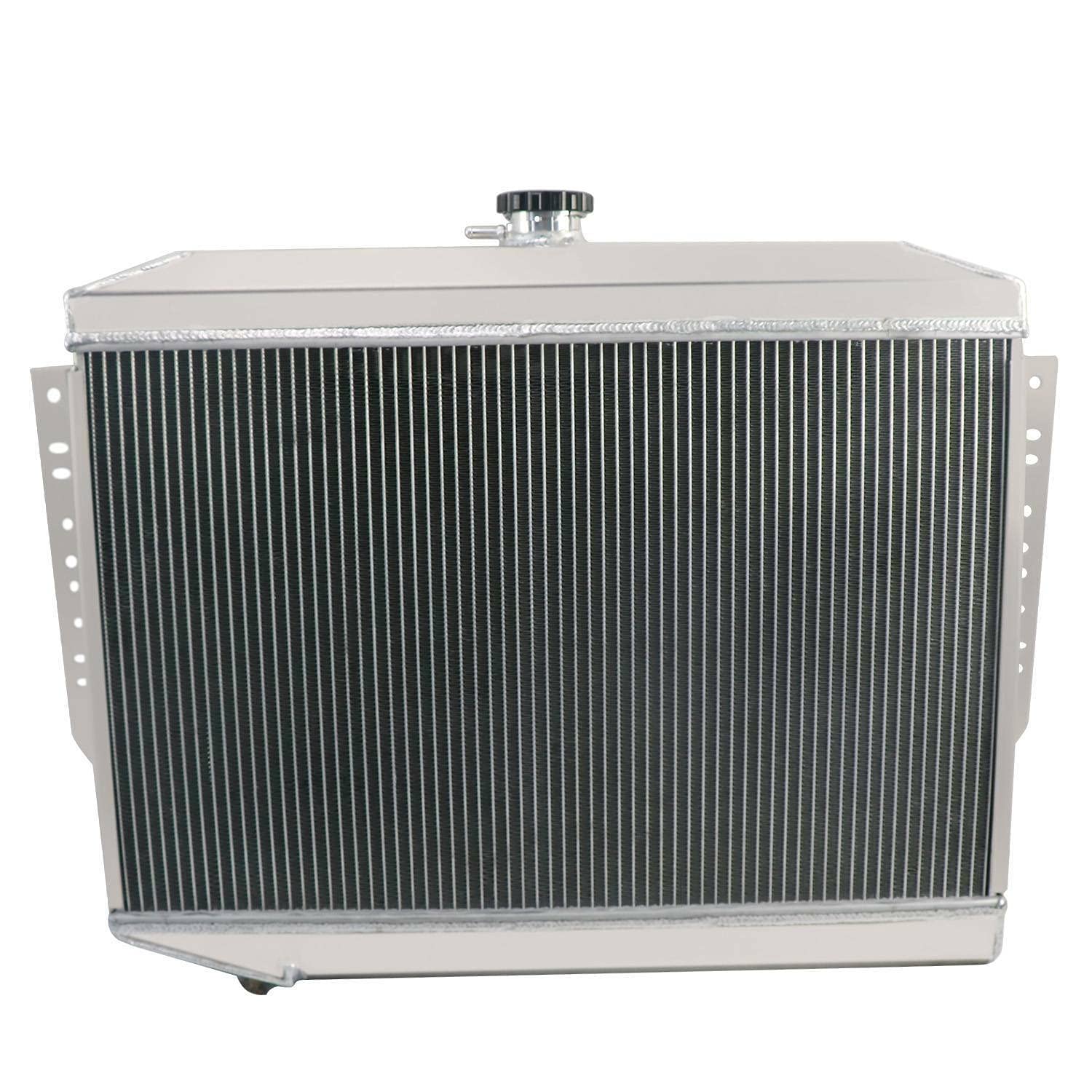 Alloyworks Jeep Radiator - 3 Row Full Aluminum Radiator with Shroud Fan & Relay Kit for 1972-1979 Jeep Wagoneer Cherokee J10 J20 J-2500 J-2600 J-4500 J-4600 J-4700 J-4800 5.9L/6.6L V8 Engines - Perfect for Off-Roading & Classic Jeep Restoration