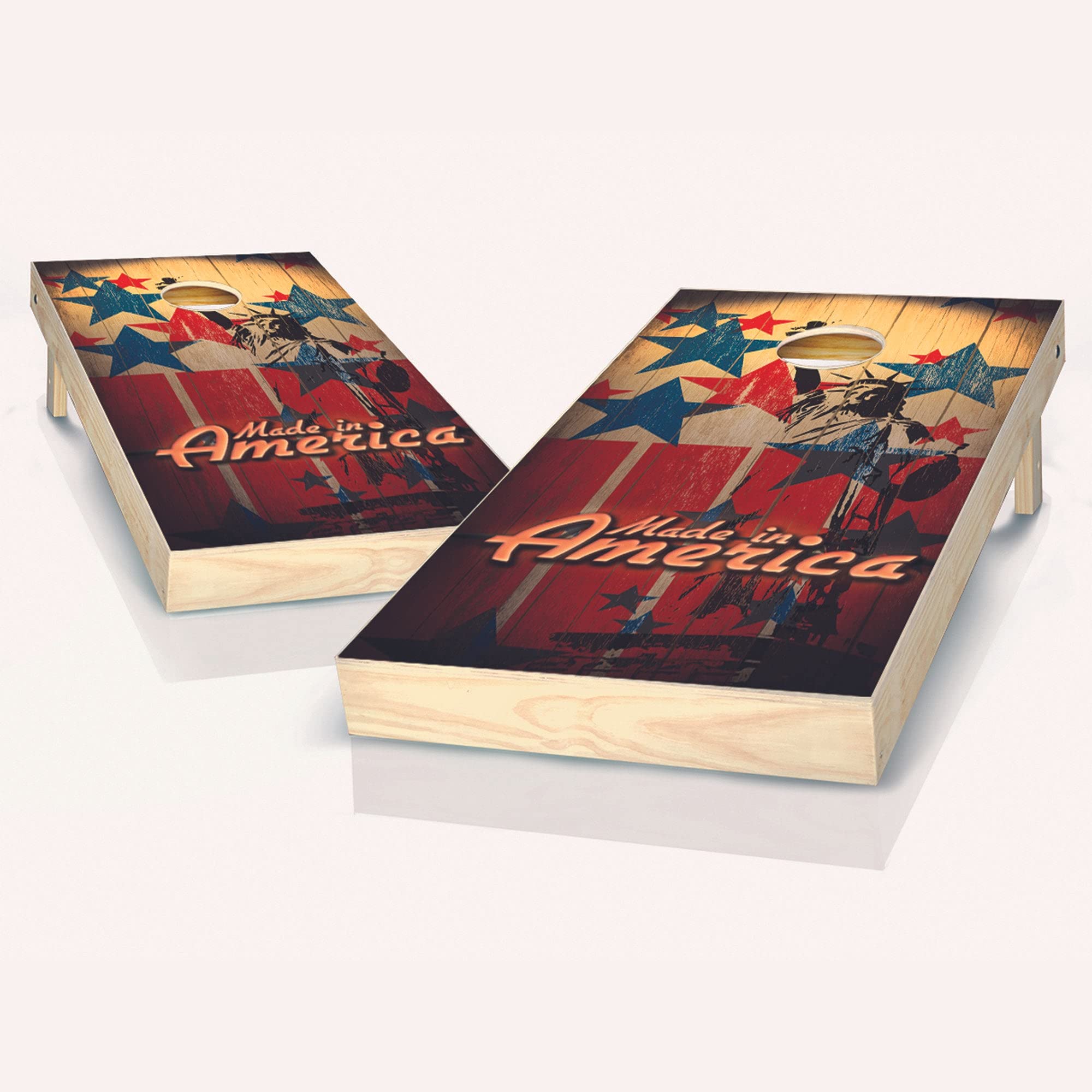 Premium American-Made Cornhole Boards Set - 2 Boards & 8 Bags Included - Customizable Accessories for Backyard Games, Tailgating, and Outdoor Parties