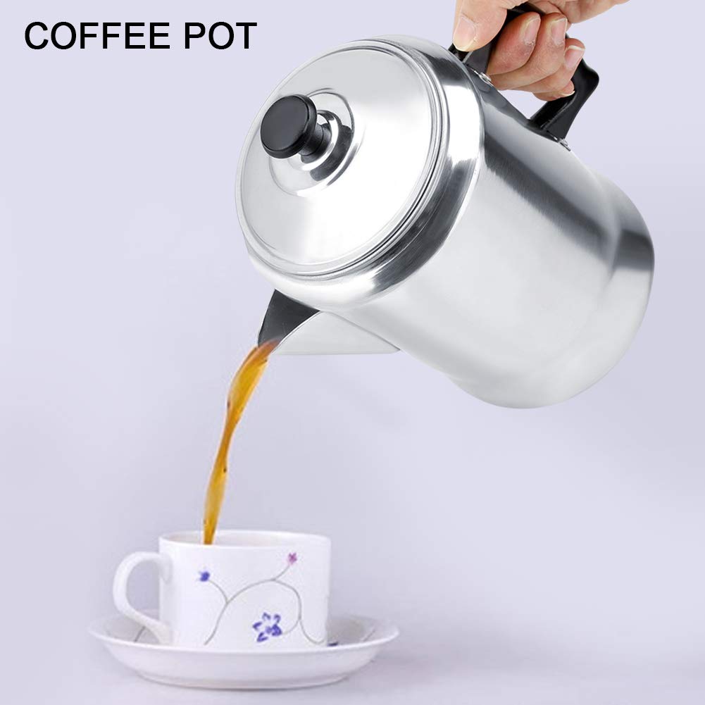 3L Stovetop Tea Kettle - Large Capacity Aluminum Teapot for Coffee & Tea Brewing with Ergonomic Handle - Perfect for Home Kitchen, Camping & Outdoor Use