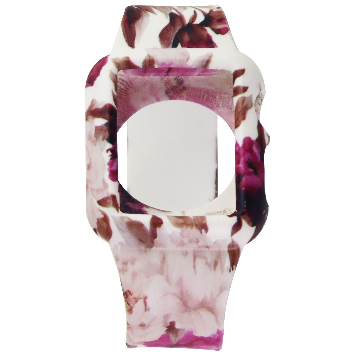 Floral Band with Case for Apple Watch 38mm & 40mm (All Series) - White Flower Design | Perfect for Workouts, Outdoor Activities & Everyday Wear