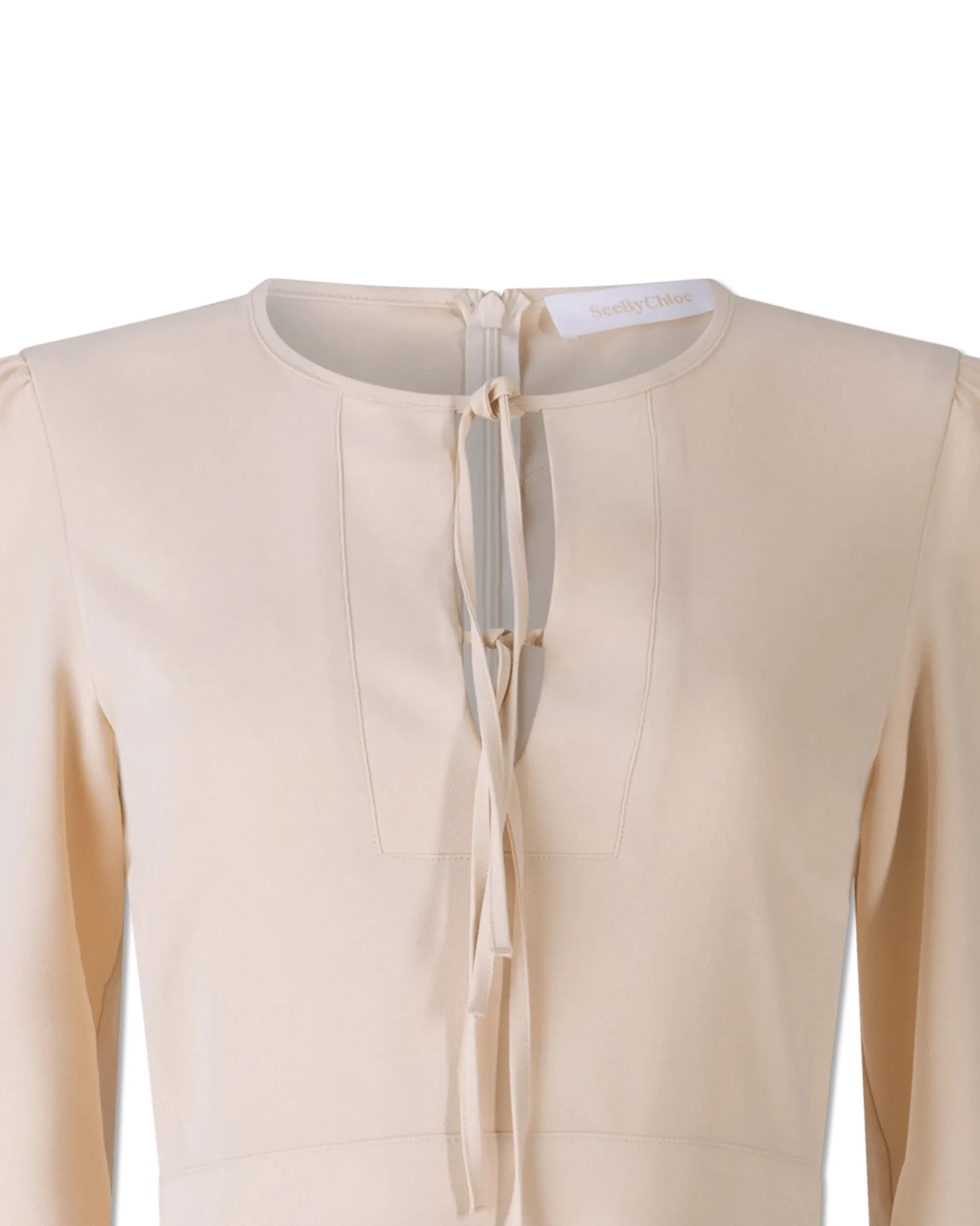 Elegant Bow Neck Crepe Dress for Women - Flowy Party & Wedding Guest Outfit - Perfect for Cocktail Dresses, Evening Events & Special Occasions