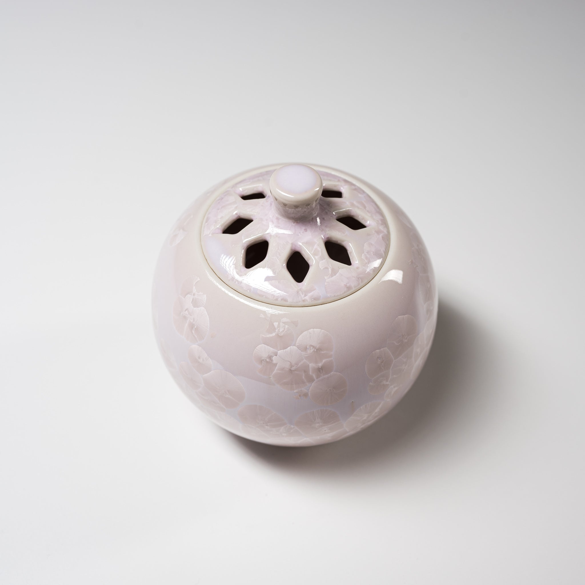 Premium Kyo Kiyomizu Ware Ceramic Incense Burner - Handcrafted Japanese Kyoto Flower Glaze Aroma Diffuser for Meditation, Yoga & Home Decor
