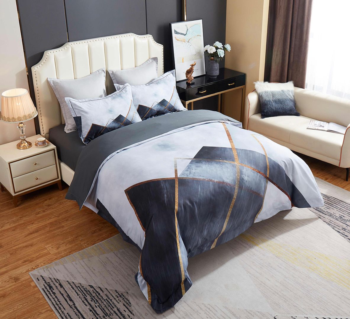 Premium Dakuta Quilt Cover Set King Size - Soft Luxury Bedding for Master Bedroom & Guest Room - Breathable Cotton Blend for All Seasons Comfort