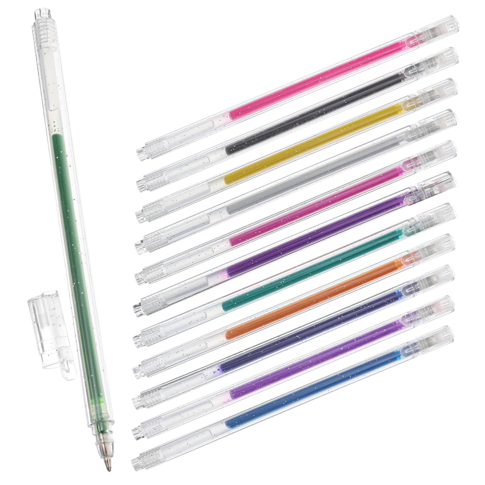 VILLCASE 24-Pack Glitter Gel Pens Set - Vibrant Colors for Drawing, Painting & DIY Crafts - Perfect for Kids Art Projects, Scrapbooking & School Supplies