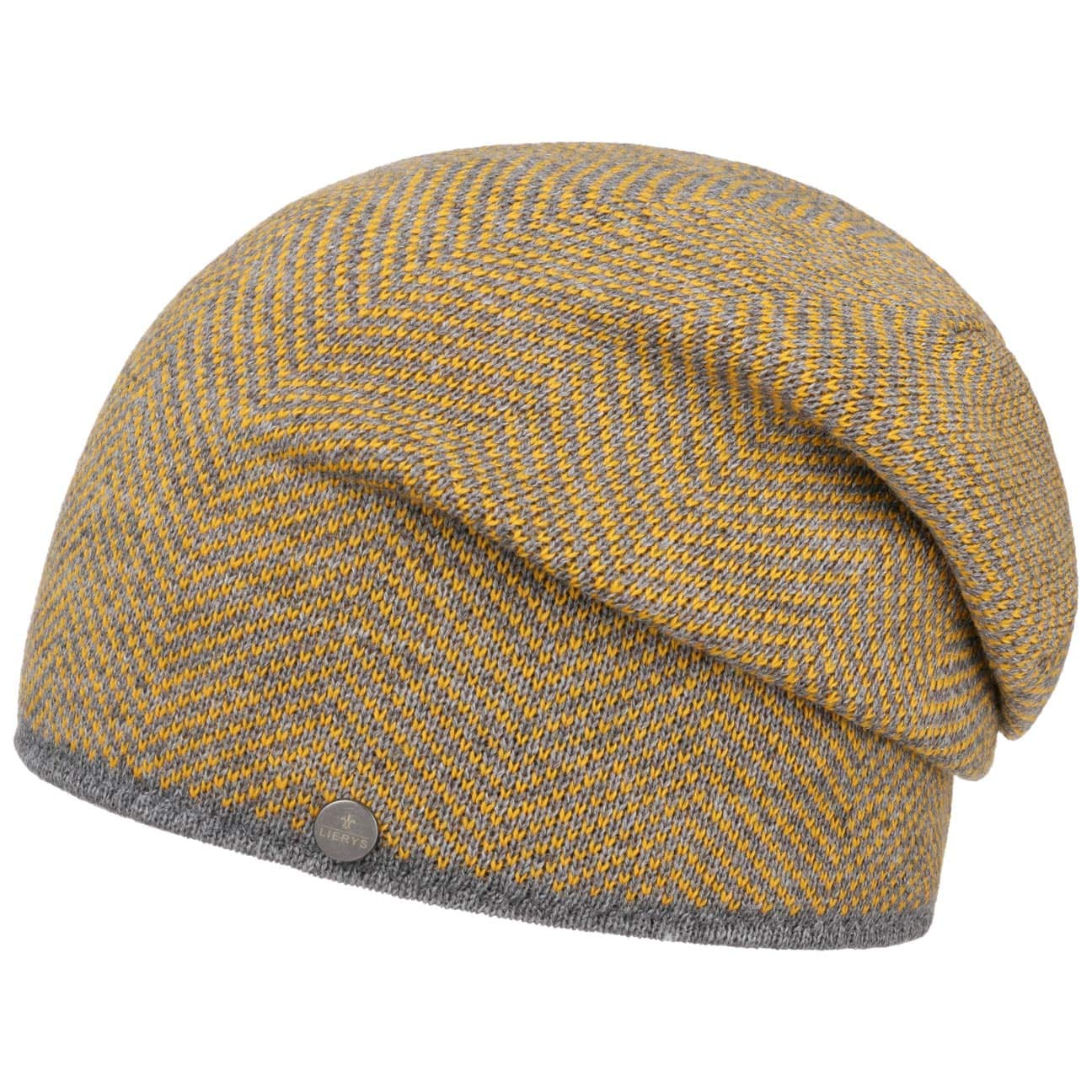 Lierys Premium Knit Graphic Long Beanie Hat for Women & Men - German Made Winter Accessory for Outdoor Activities, Skiing & Casual Wear