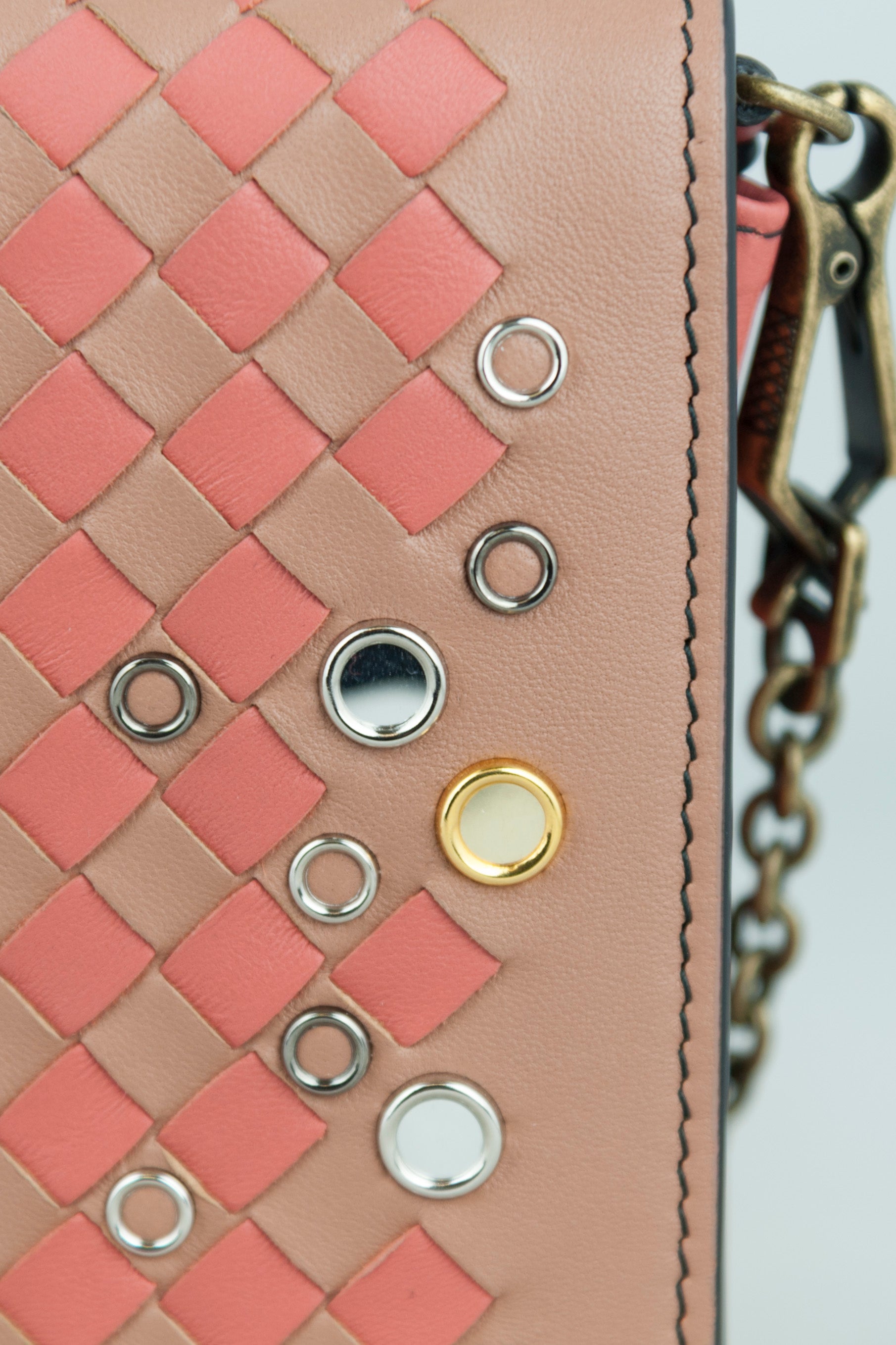 Bottega Veneta Pink Leather Chain Wallet - Parme Color Crossbody Bag for Women | Perfect for Evening Parties, Date Nights & Daily Use