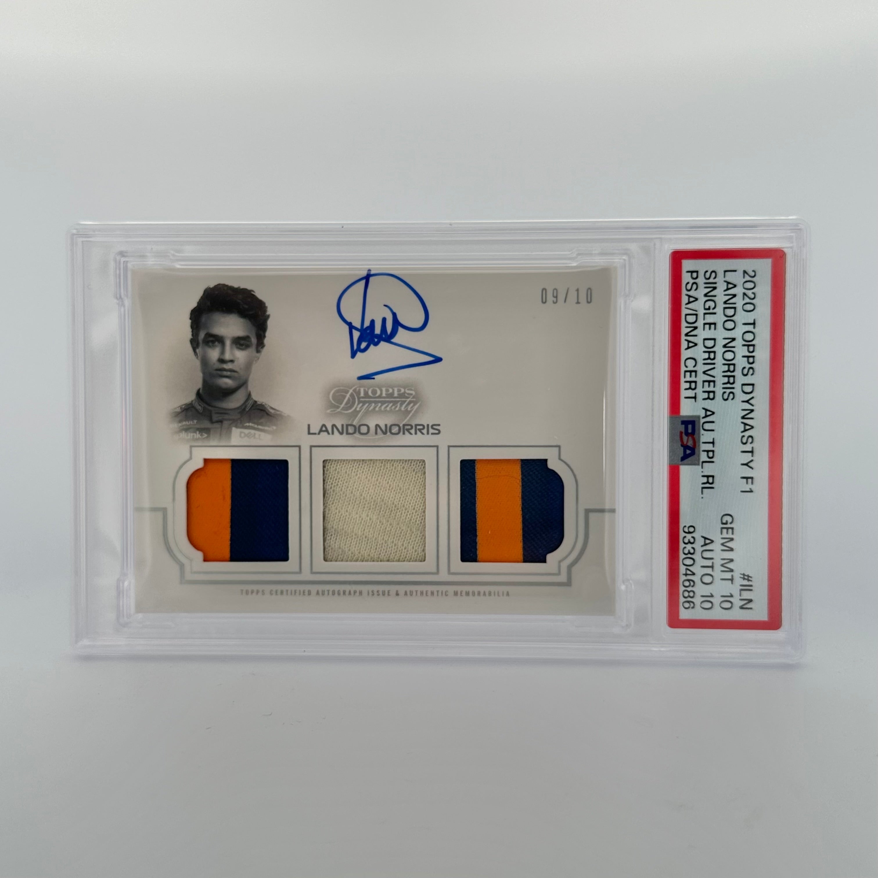PSA 10/10 & 9/10 Lando Norris 2020 Dynasty #TRA ILN Patch Auto Rookie Card - Perfect for F1 Collectors, Racing Memorabilia Fans, and Sports Card Investors