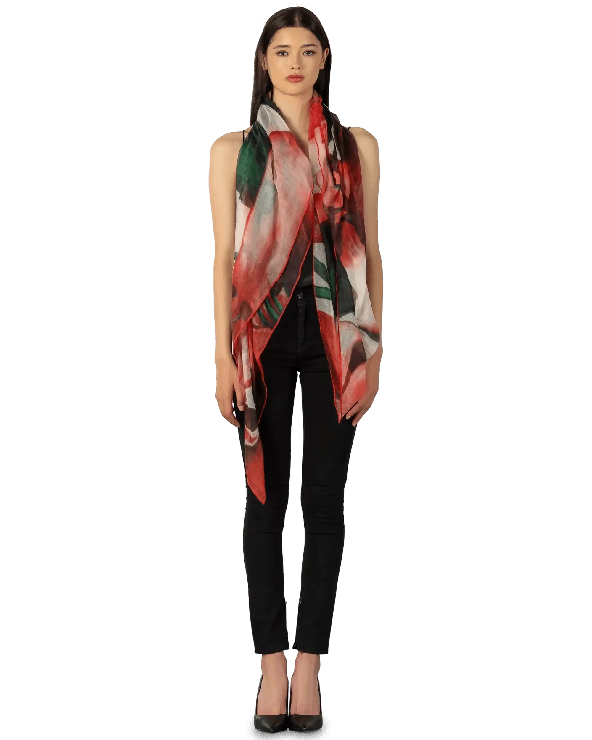 Luxury Agnona Printed Cashmere Scarf - Soft Warm Winter Wrap for Women - Perfect for Cold Weather, Travel & Gift Giving