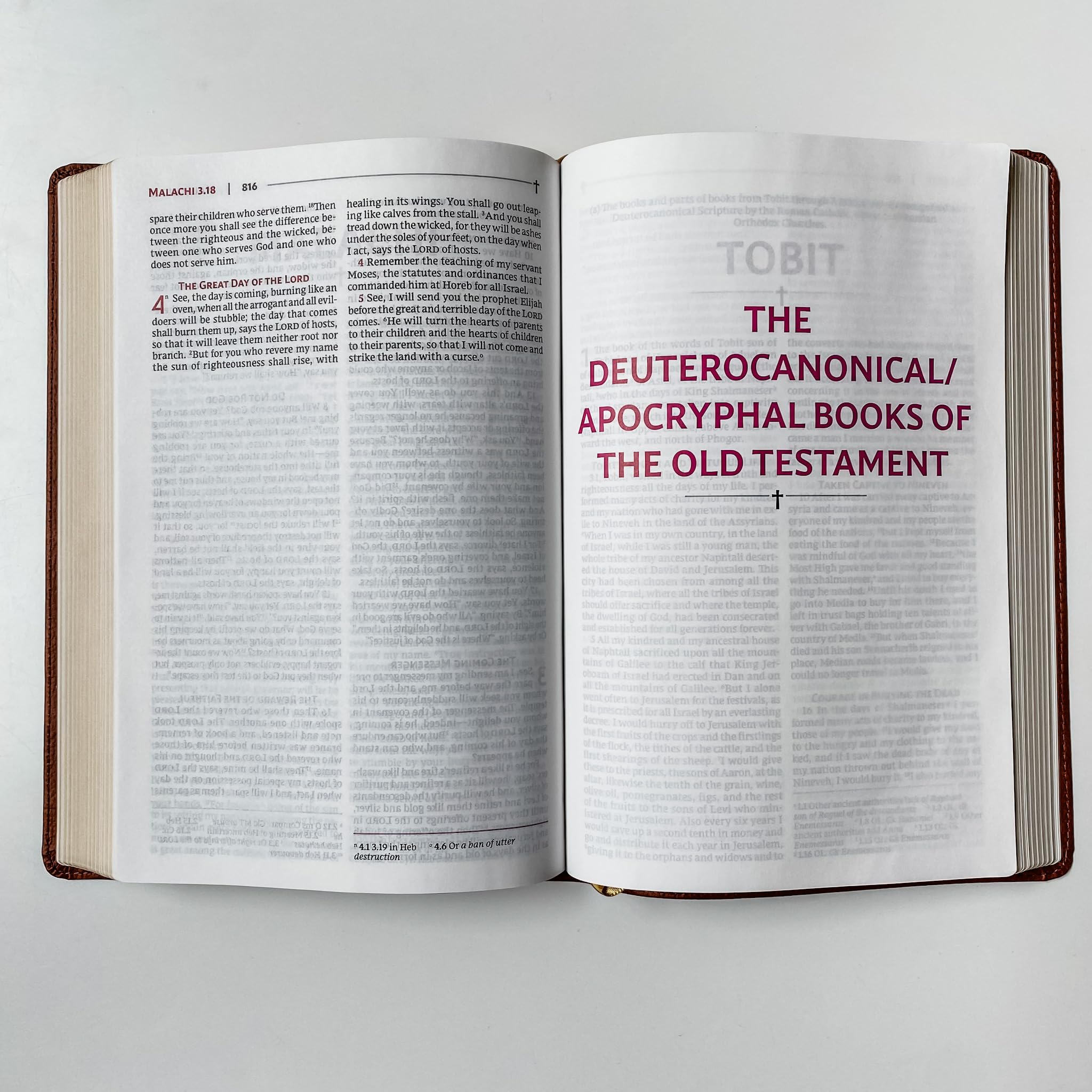 Hand Lettered & Laser Engraved NRSV Bible with Apocrypha - Personalized Catholic Gift with Custom Name Engraving | Perfect for Baptisms, Confirmations & Spiritual Milestones