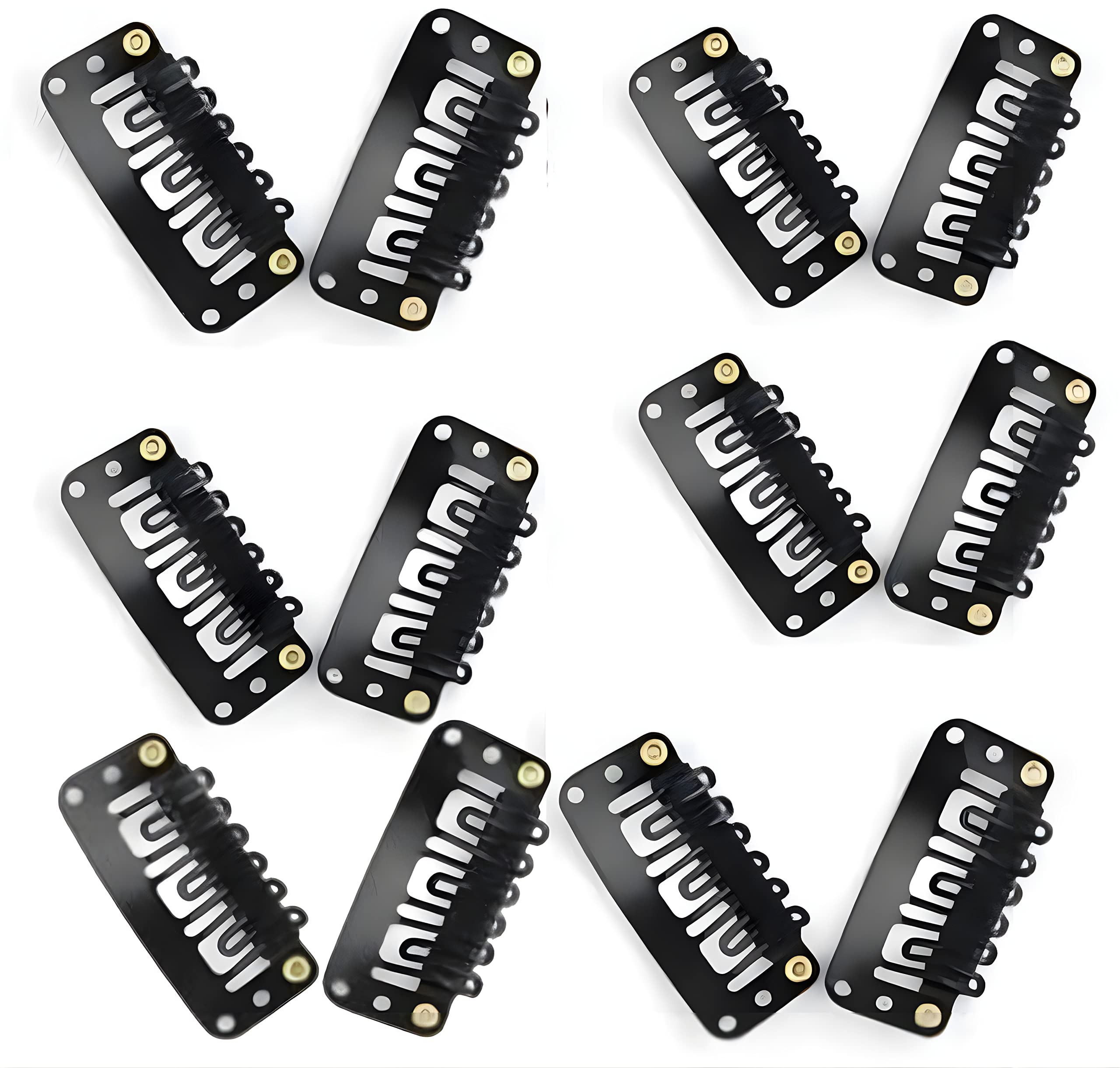 Premium Stainless Steel Hair Extension Clips - 1 Inch (12 Pcs) | Durable Tic-Tac Mechanism for Wigs, Weaves & Hairpieces | Secure Attachment for Daily Styling & Special Occasions