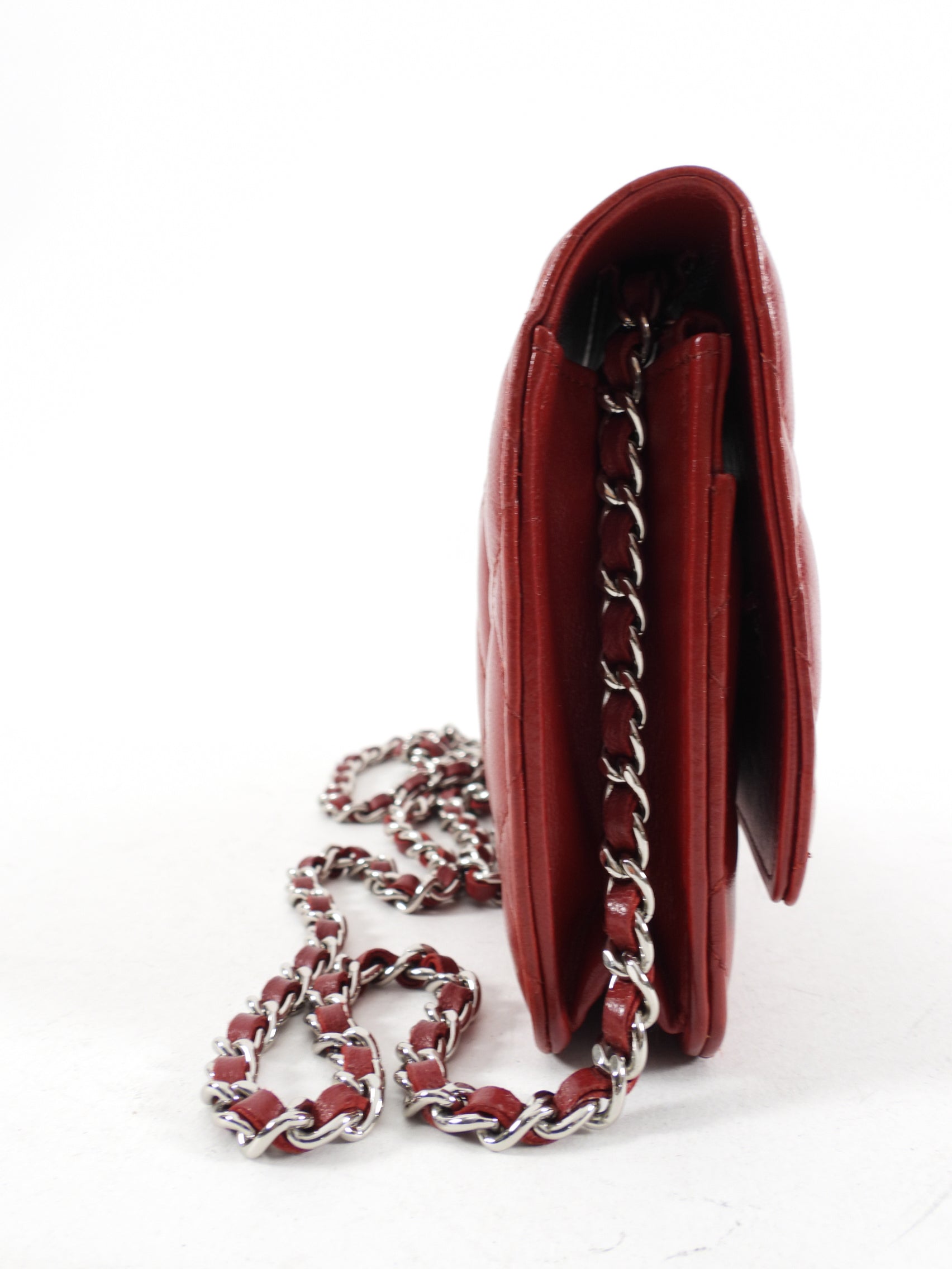 Chanel Red Leather Quilted Timeless Classic Wallet on Chain - Luxury Crossbody Bag for Women, Perfect for Parties, Date Nights & Special Occasions