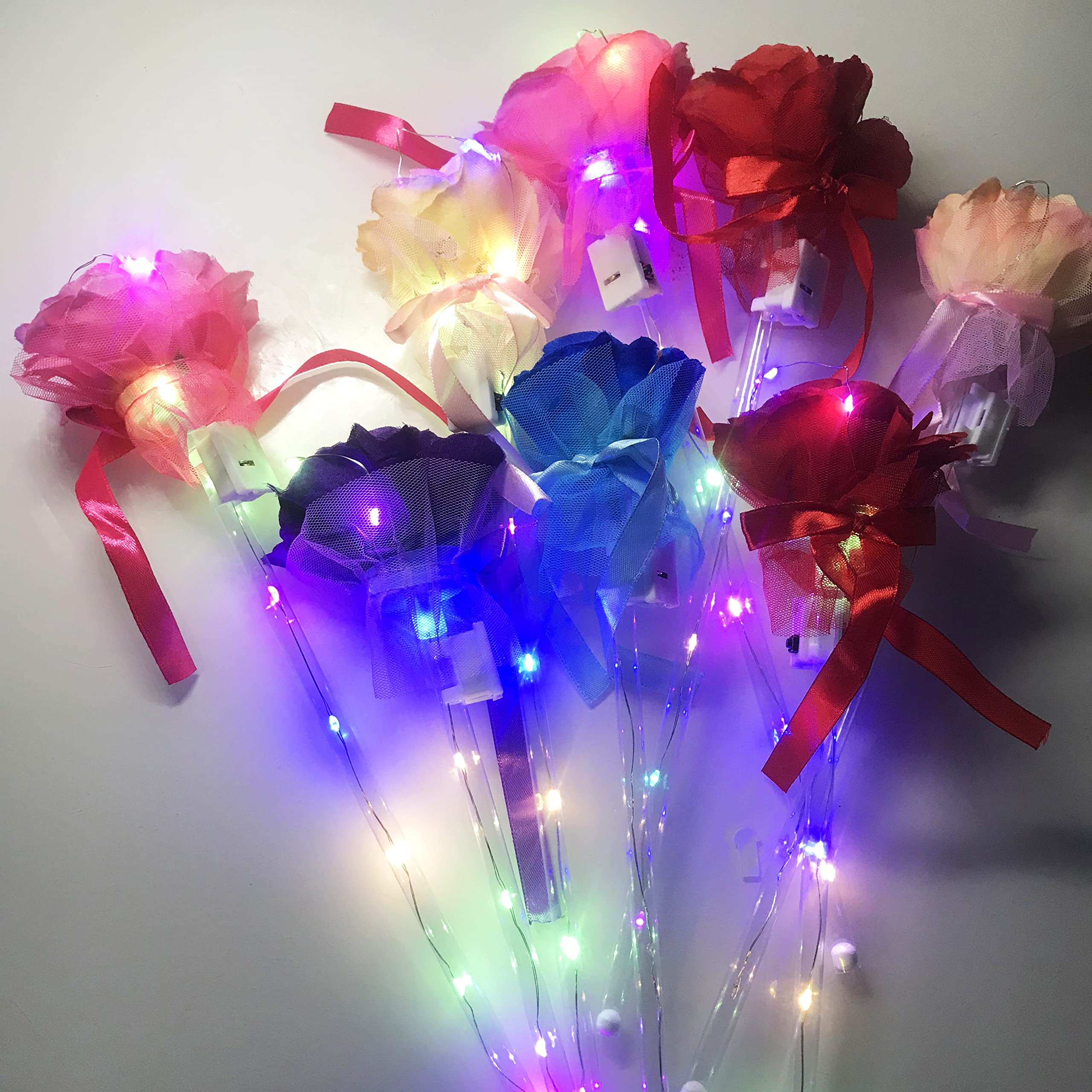 LED Light Up Flashing Glow Sticks - 10-Pack Colorful Party Wands for Birthday, Wedding, Rave & Night Events - Perfect for Concerts, Festivals, Pool Parties & Dance Floors