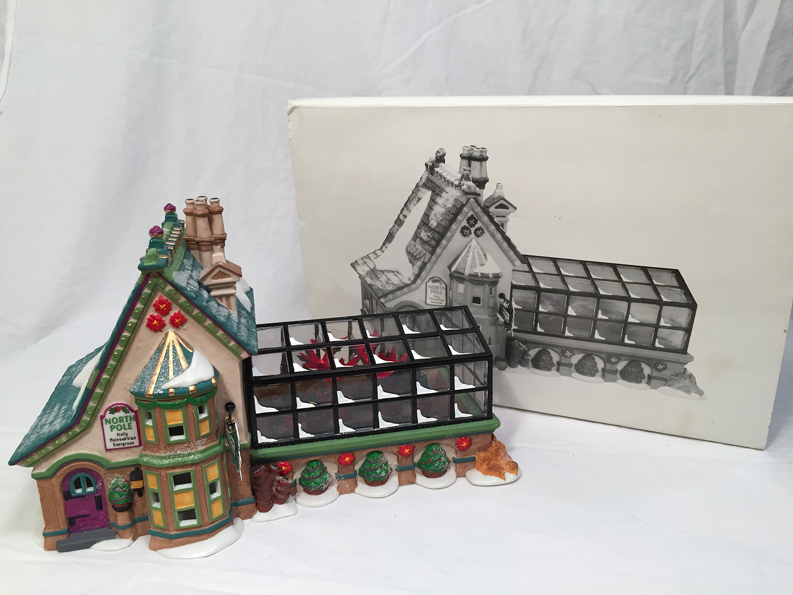 Department 56 Mrs. Claus' Greenhouse Collectible - Christmas Village Decoration 56.56395 | Perfect for Holiday Displays, Winter Wonderland Scenes & Christmas Tree Ornaments