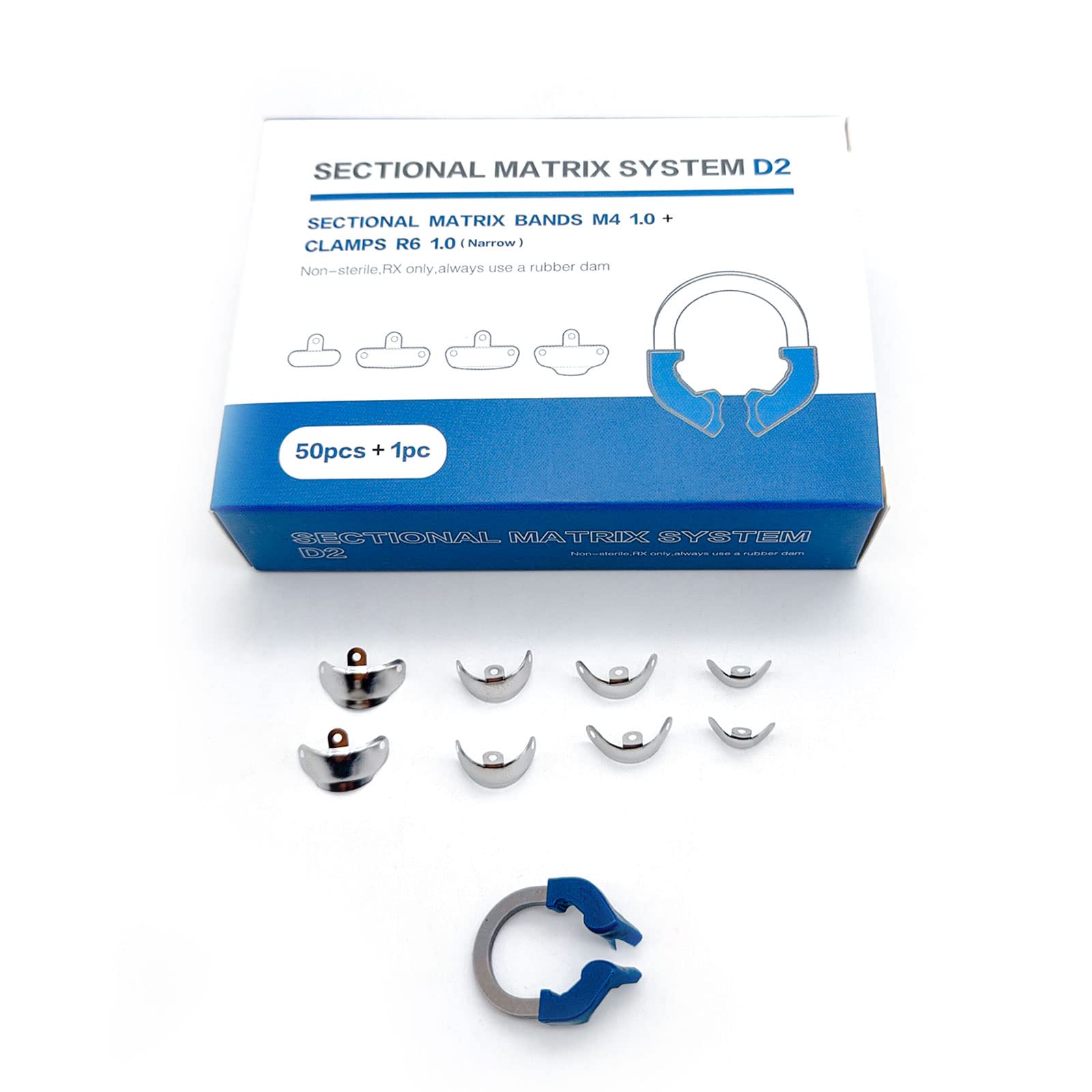 Autoclavable Dental Matrix System with NiTi Clamps for Resin Fillings