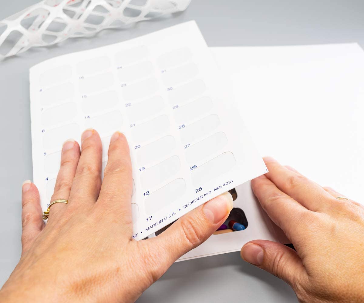 Monthly XL Cold Seal Medication Blister Pack System - 31-Day Pill Organizer Cards (100 Pack) | No Equipment Needed | Perfect for Nursing Homes, Pharmacies & Home Medication Management