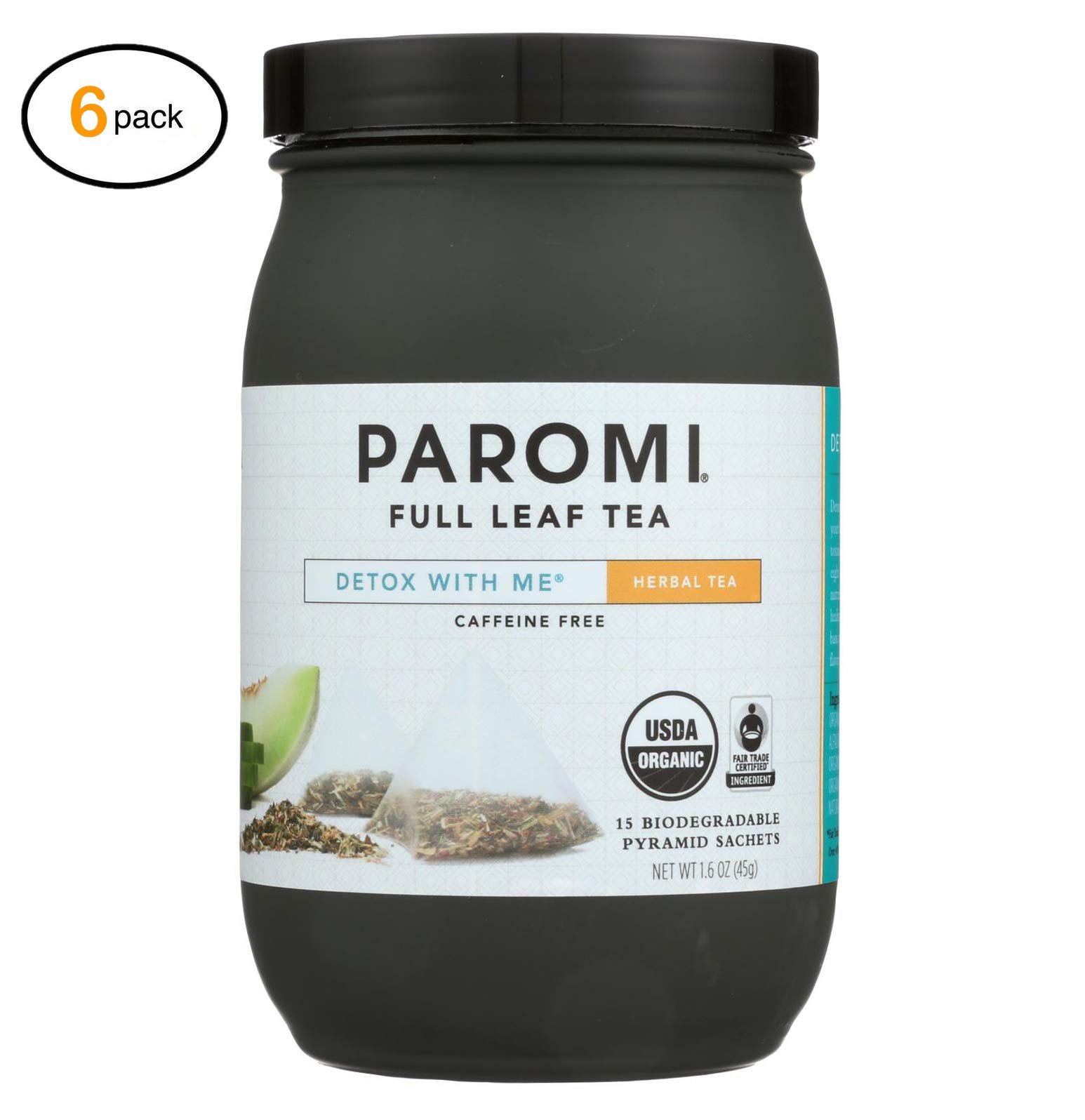 Organic Paromi Herbal Tea - Caffeine Free Detox Tea - 6-15 Tea Bags (Case Pack) - Perfect for Relaxation, Weight Loss & Daily Wellness Routine