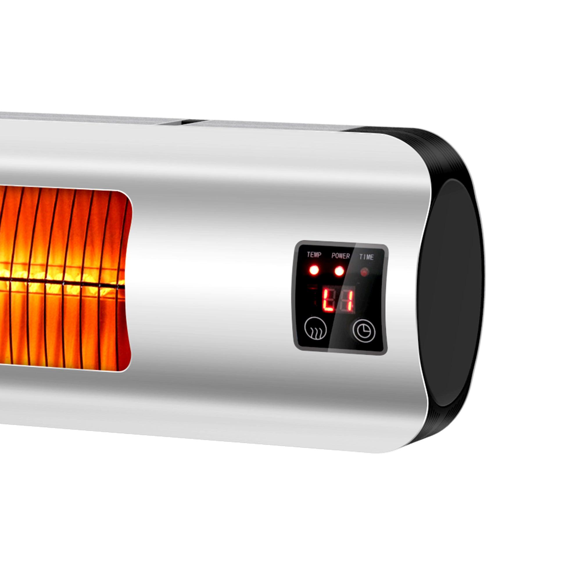 Electric Patio Heater with LED Display & 12H Timer - Wall Mount or Freestanding Outdoor Heater for Patio, Deck, Garden, and Home Use - Perfect for Backyard Gatherings & Cold Evenings