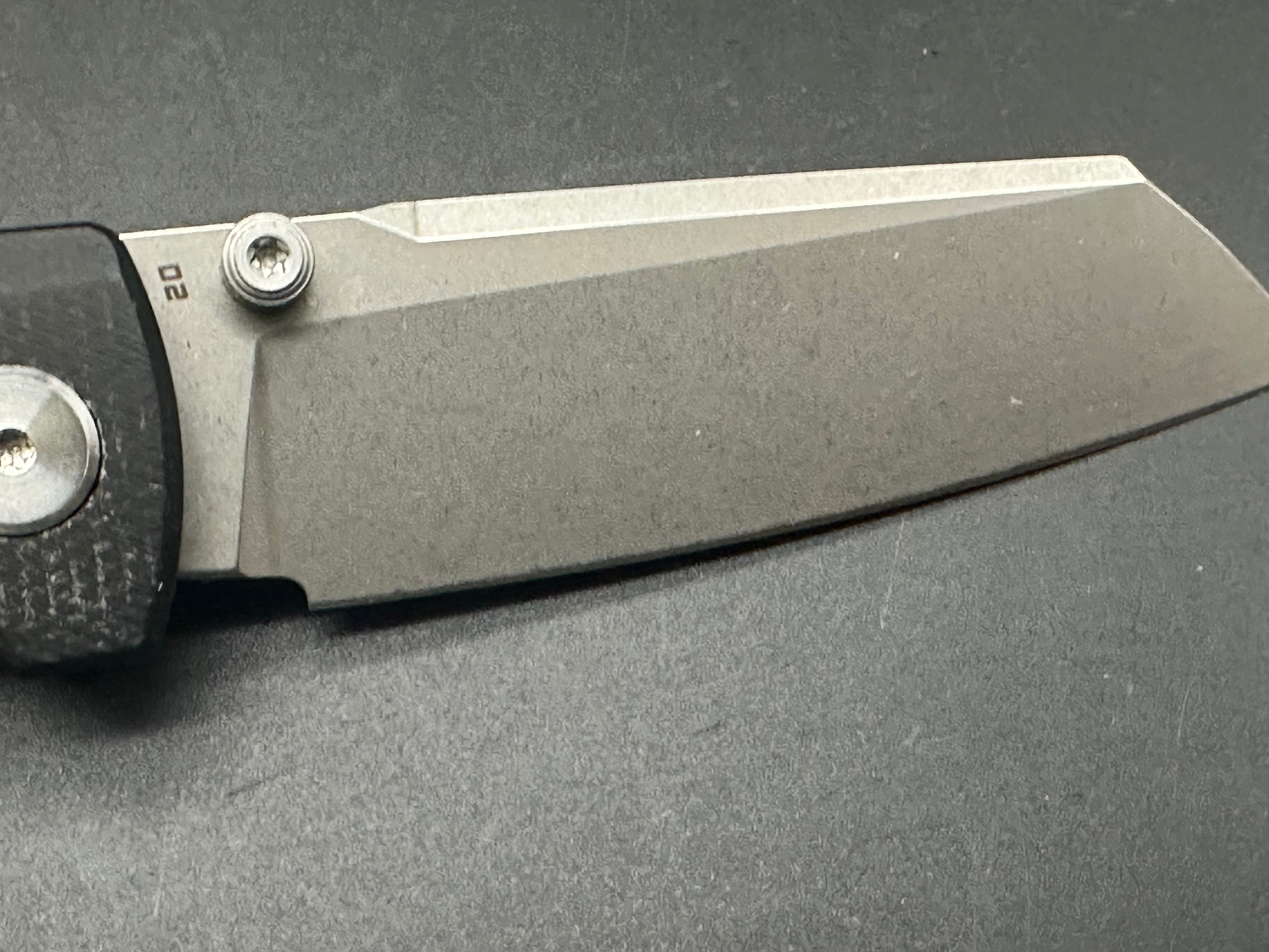 BESTECH SLASHER Folding Pocket Knife - D2 Steel Blade, Black Stonewash Finish, Micarta Handle - EDC, Camping, Hunting & Outdoor Survival Tool