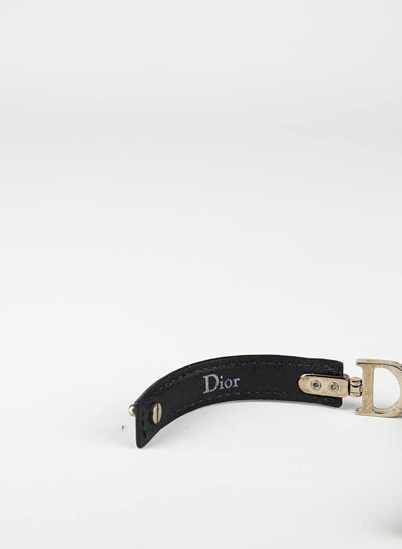 Dior Blue Leather Bracelet for Women - Elegant Fashion Accessory for Parties, Gifts & Everyday Wear