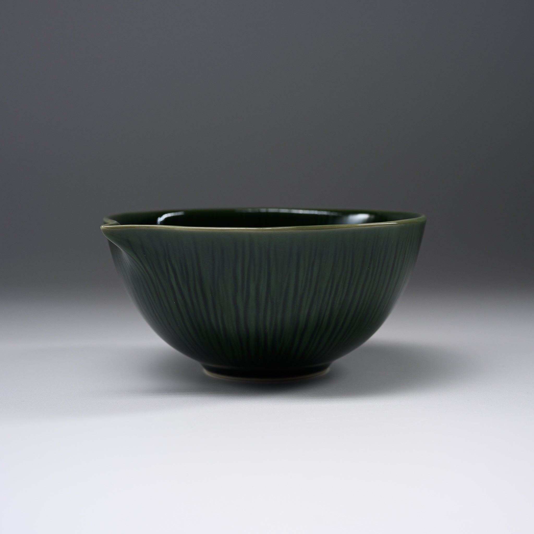 MIYAMA Dark Green Spout Sauce Bowl - 2 Sizes (Small & Large) | Premium Mino Ware Ceramic | Perfect for Salad Dressing, Dipping Sauces & Kitchen Organization