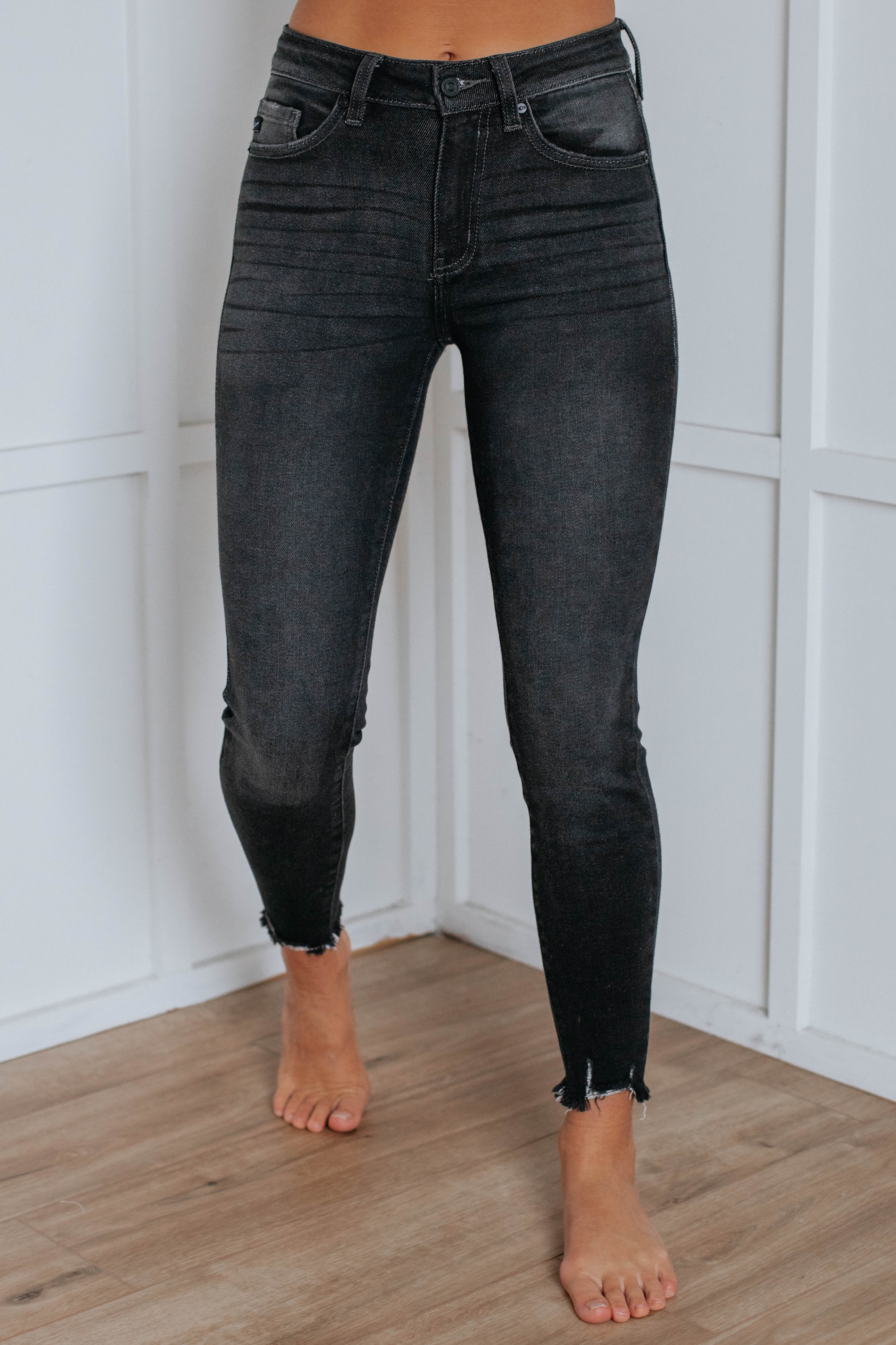 Barrett KanCan Vintage Black High Waist Flare Jeans for Women - Retro 70s Style Denim Pants for Casual Wear & Night Out
