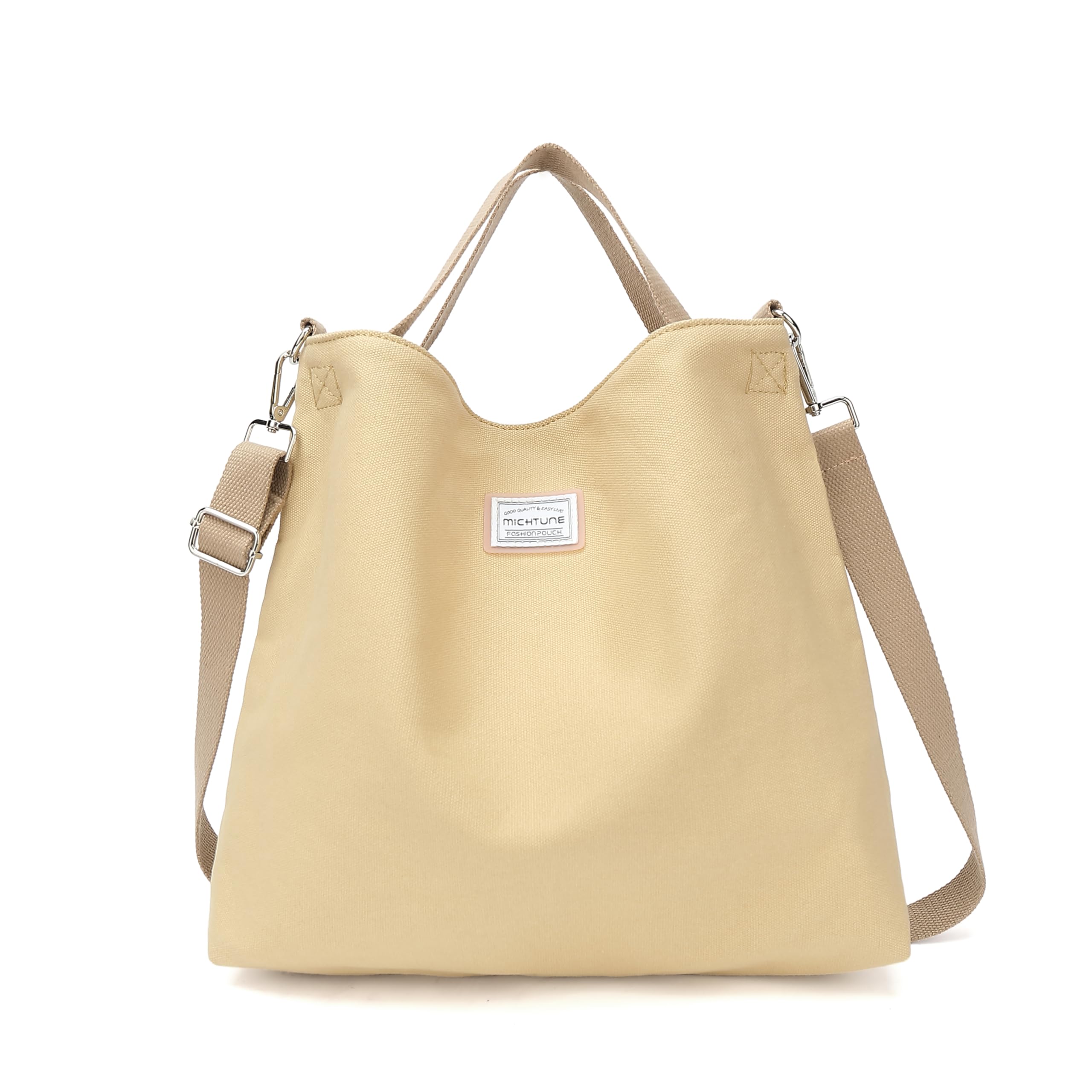 Stylish Canvas Tote Bag for Women - Durable Zippered Casual Handbag for Travel, Shopping, Work & Everyday Use