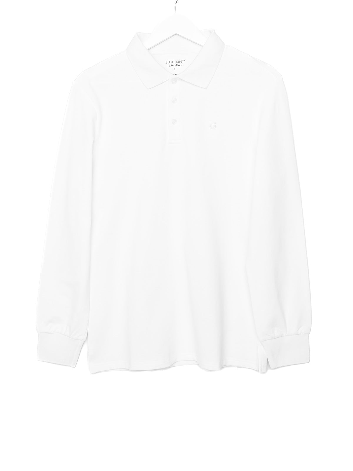 Men's Classic Long Sleeve Polo Shirt - Breathable Cotton, Slim Fit, White - Perfect for Business Casual, Golf & Everyday Wear