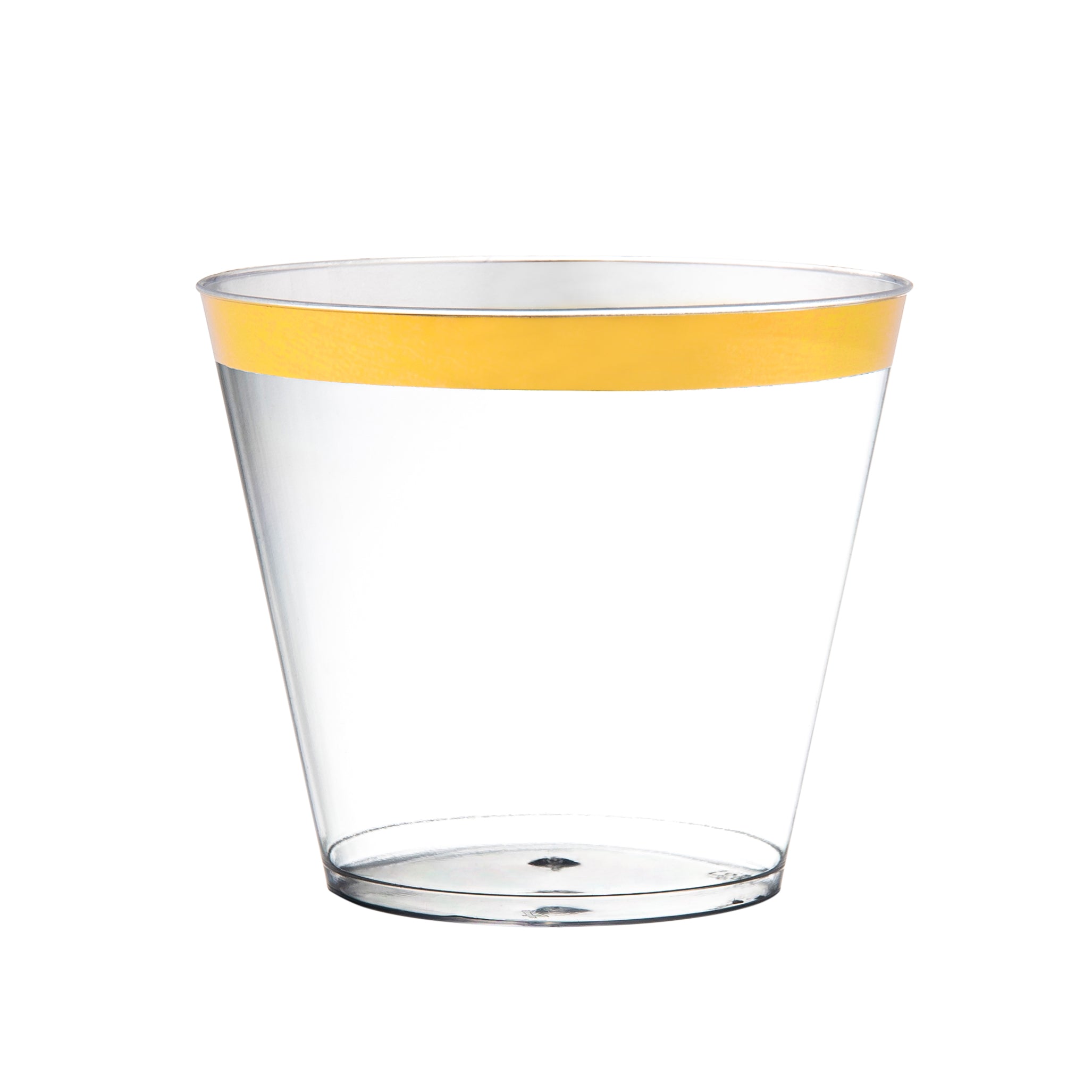 9 Oz Old Fashioned Whiskey Glasses with Gold Rim - Elegant Barware for Cocktails, Bourbon & Scotch - Perfect for Home Bars, Parties & Gifts