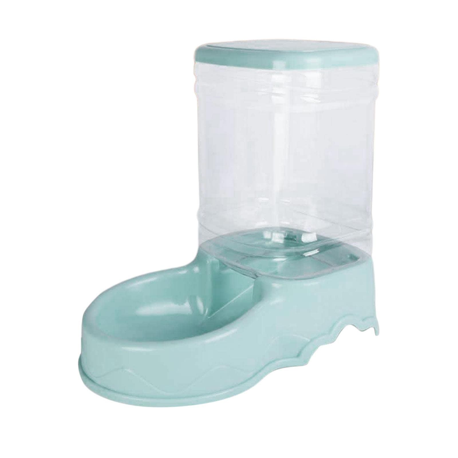 Automatic Pet Water Dispenser and Food Feeder Bowl - Blue Dog Dish for Puppies & Cats - Perfect for Home, Office, or Travel Use