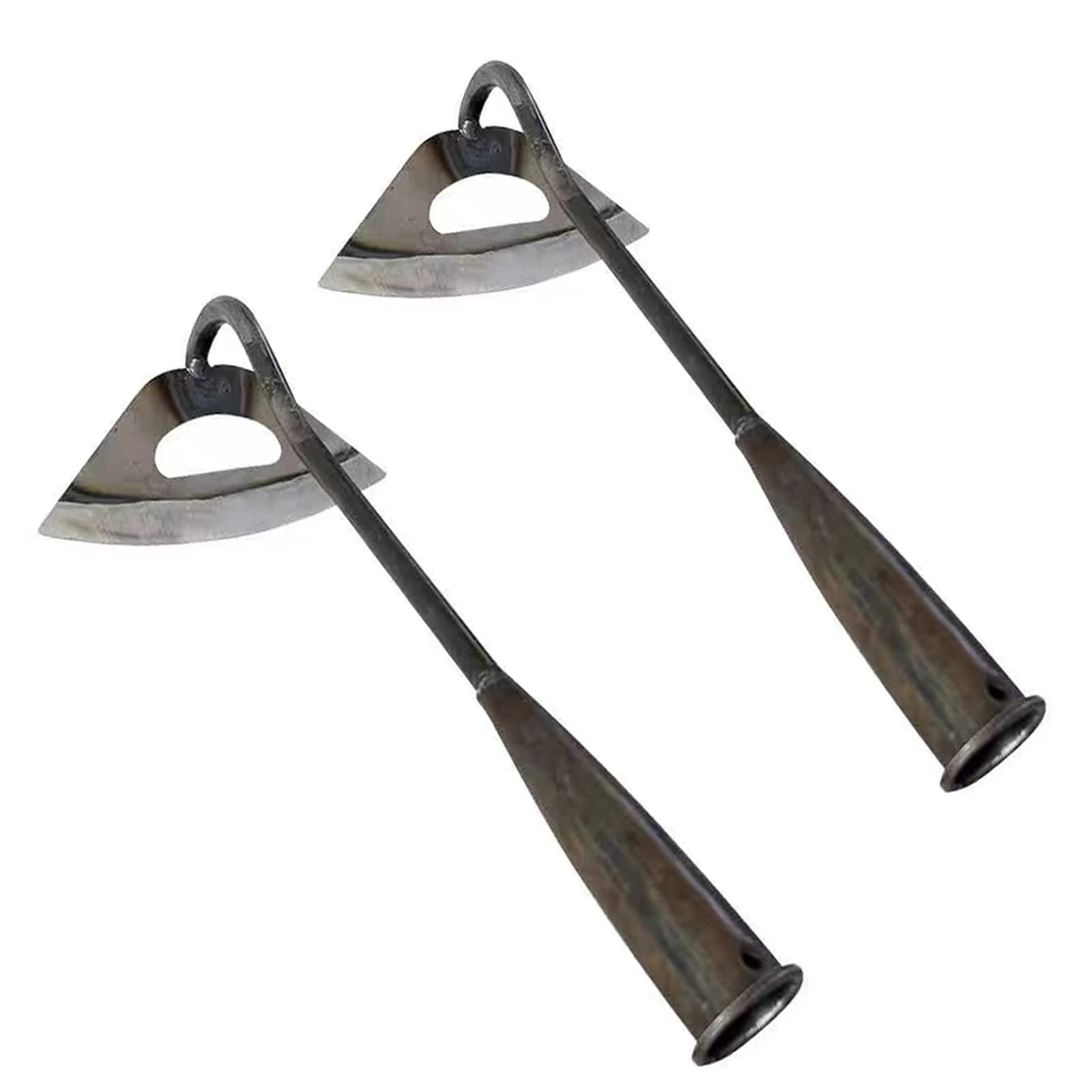 **BuerKeo 2-Pack Heavy Duty Steel Garden Hoe Tools – Hollow Design for Efficient Weeding, Soil Loosening & Edging – Sharp & Durable for Patio, Lawn & Vegetable Gardens (Long Handle Compatible) – Perfect for Home Gardeners & Landscaping Professionals**