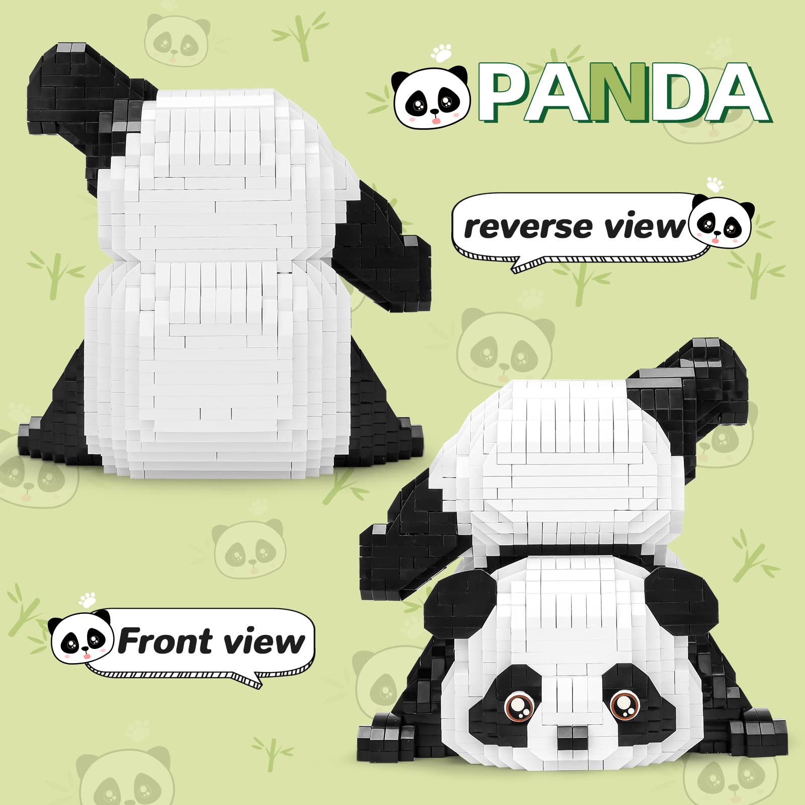 1325 PCS Micro Mini Building Blocks Set - Cute Panda Toy Bricks for Adults & Kids Ages 12-14 | Creative Party Favors, Goodie Bags & Stress Relief DIY Project | Not Compatible with LEGO