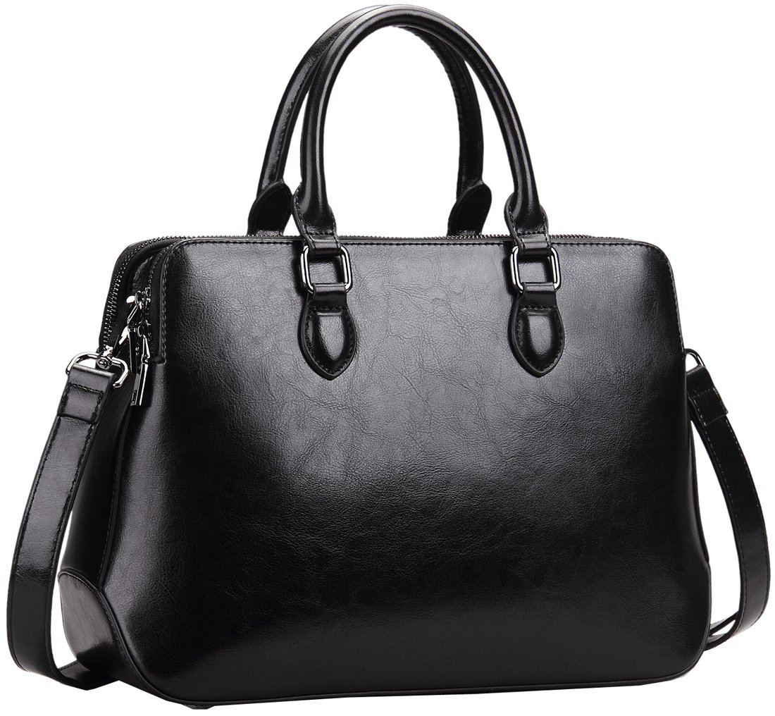 Genuine Leather Handbags for Women - Large Top Handle Tote, Shoulder Satchel & Crossbody Purse - Stylish Work Bag for Office, Travel & Everyday Use