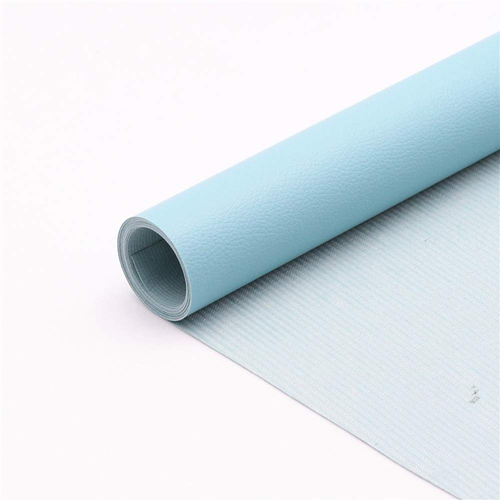 Self-Adhesive PU Leather Repair Tape Kit - 19x53 Inch Leather Patch for Sofa, Car Seats, Furniture & Jackets (14# Light Blue) | Quick Fix for Scratches & Tears | Home & Auto Leather Repair Solution