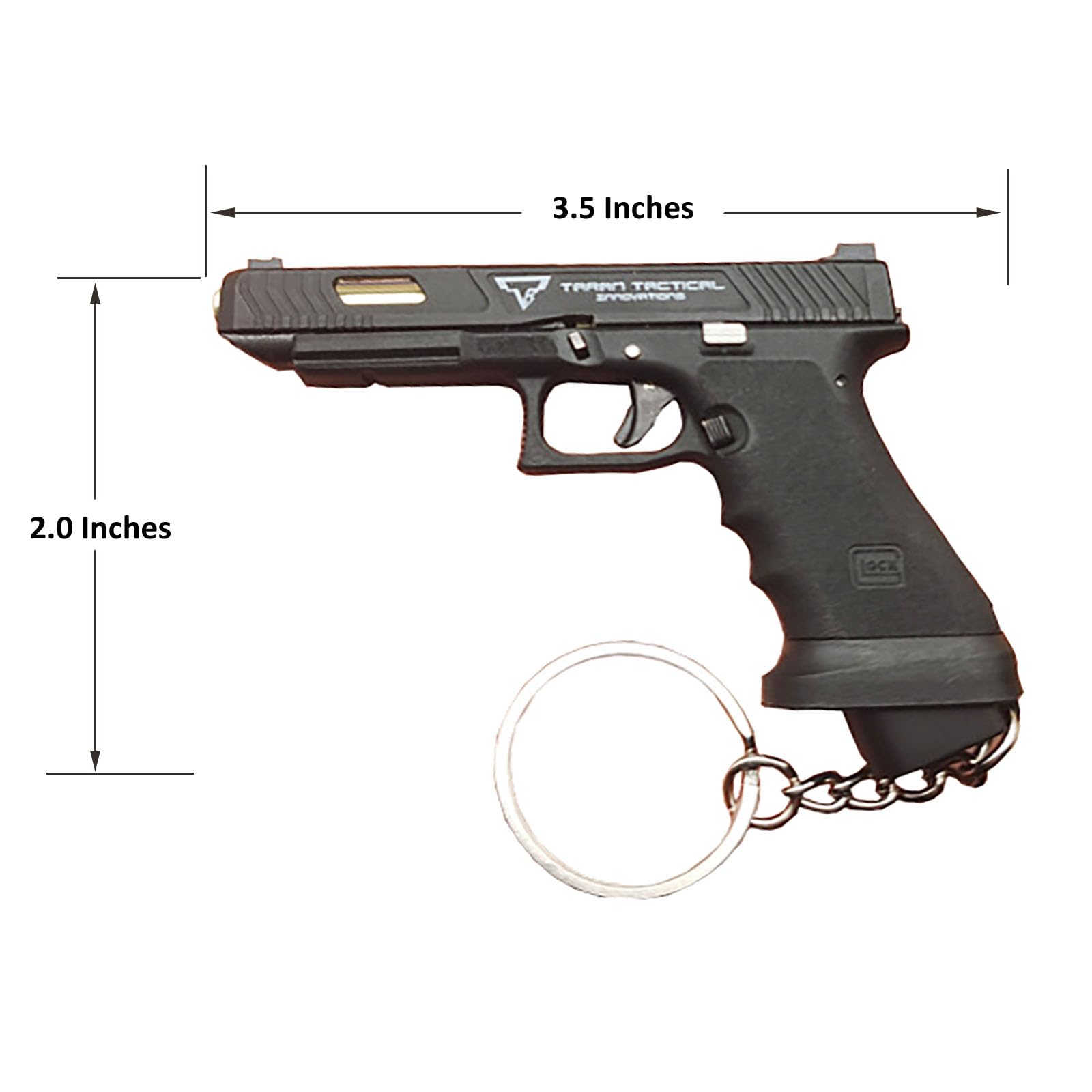 Mini Gun Keychain - Pistol Shaped Tactical Keychain for Men - Cool Tiny Gun Model Gift - Perfect for Keychains, Backpacks, and Tactical Gear Accessories