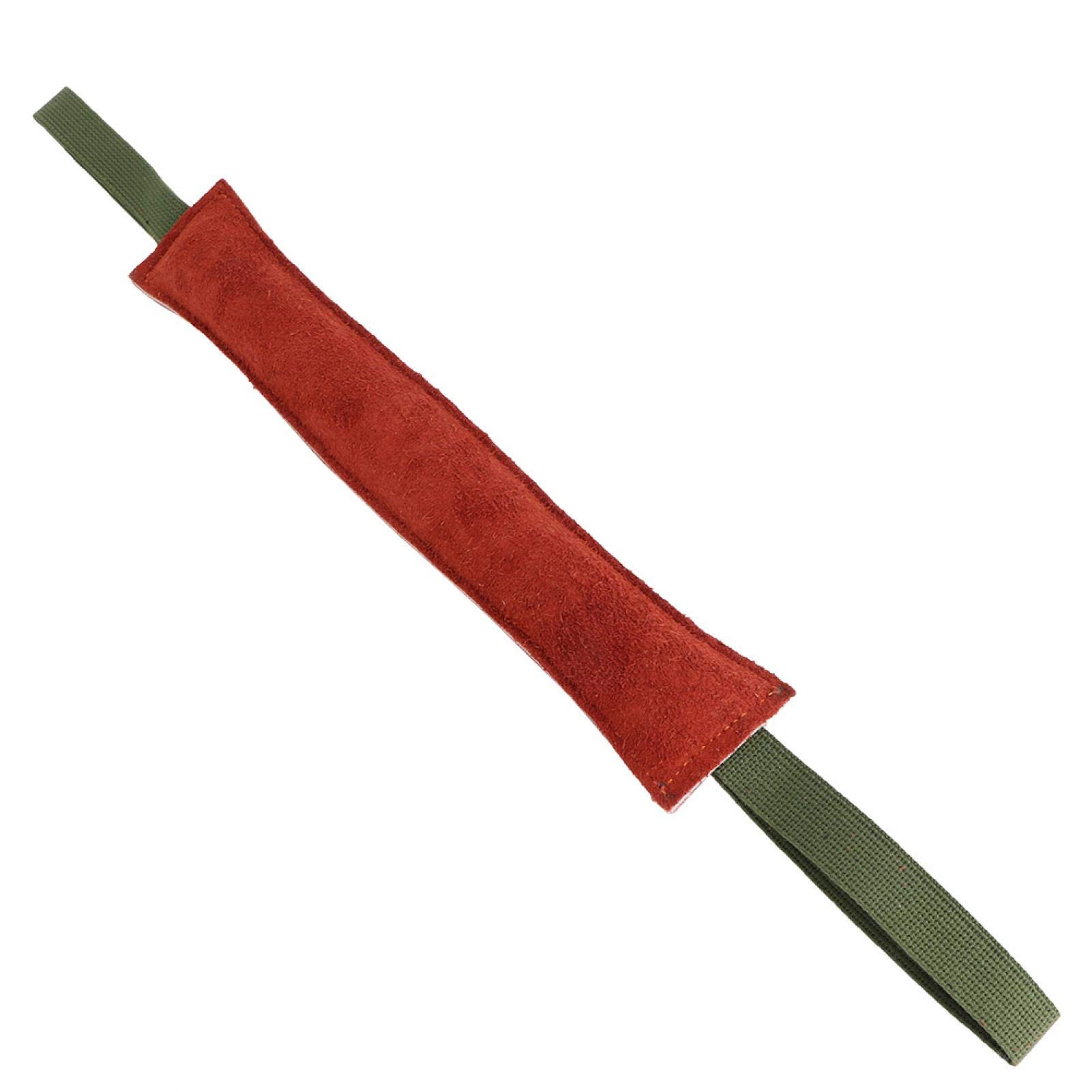 Durable Leather Dog Training Tug Toy with Dual Handles for Bite Training | Interactive Play & Obedience Exercises for Pets