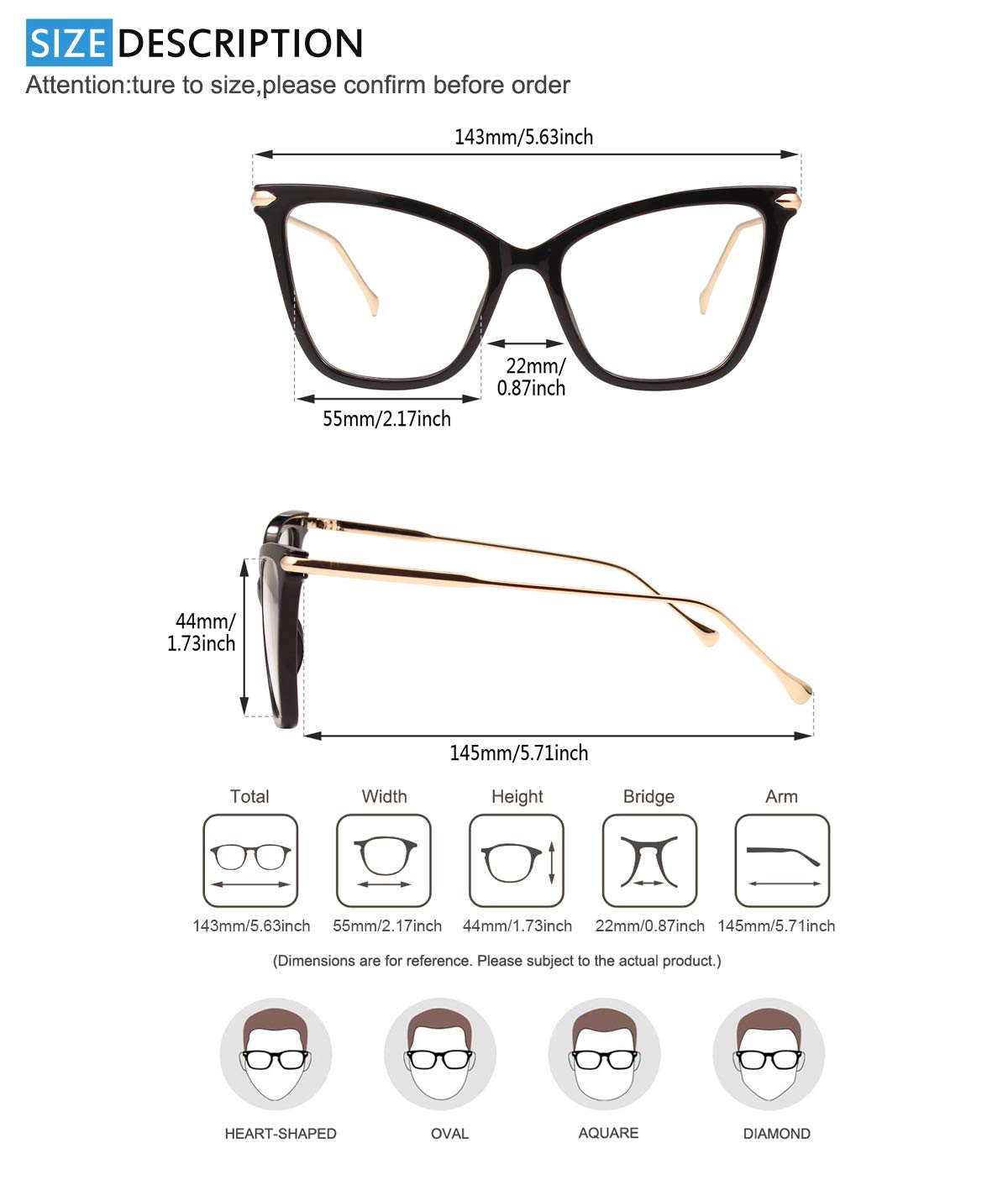 Blue Light Blocking Glasses for Women & Men - Anti Eyestrain Gaming & Computer Use
