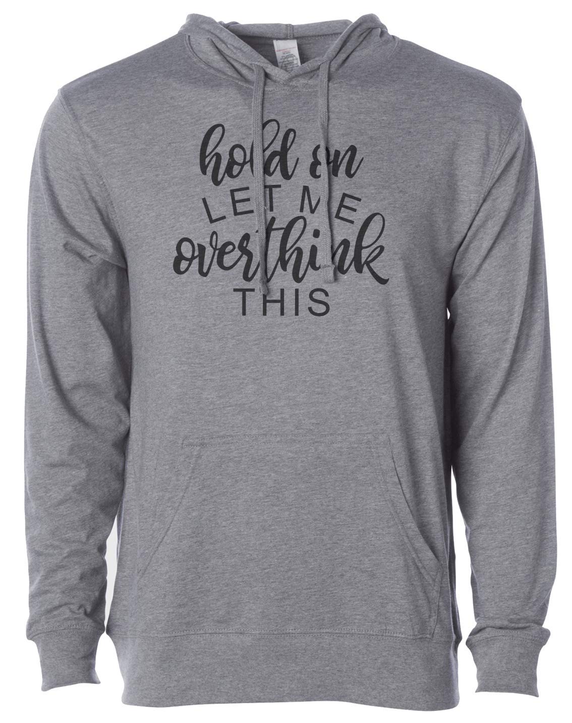 Unisex Funny 'Overthink This' Grey Hoodie by 7 ate 9 Apparel - Perfect for Casual Wear, Gifts & Relaxing at Home