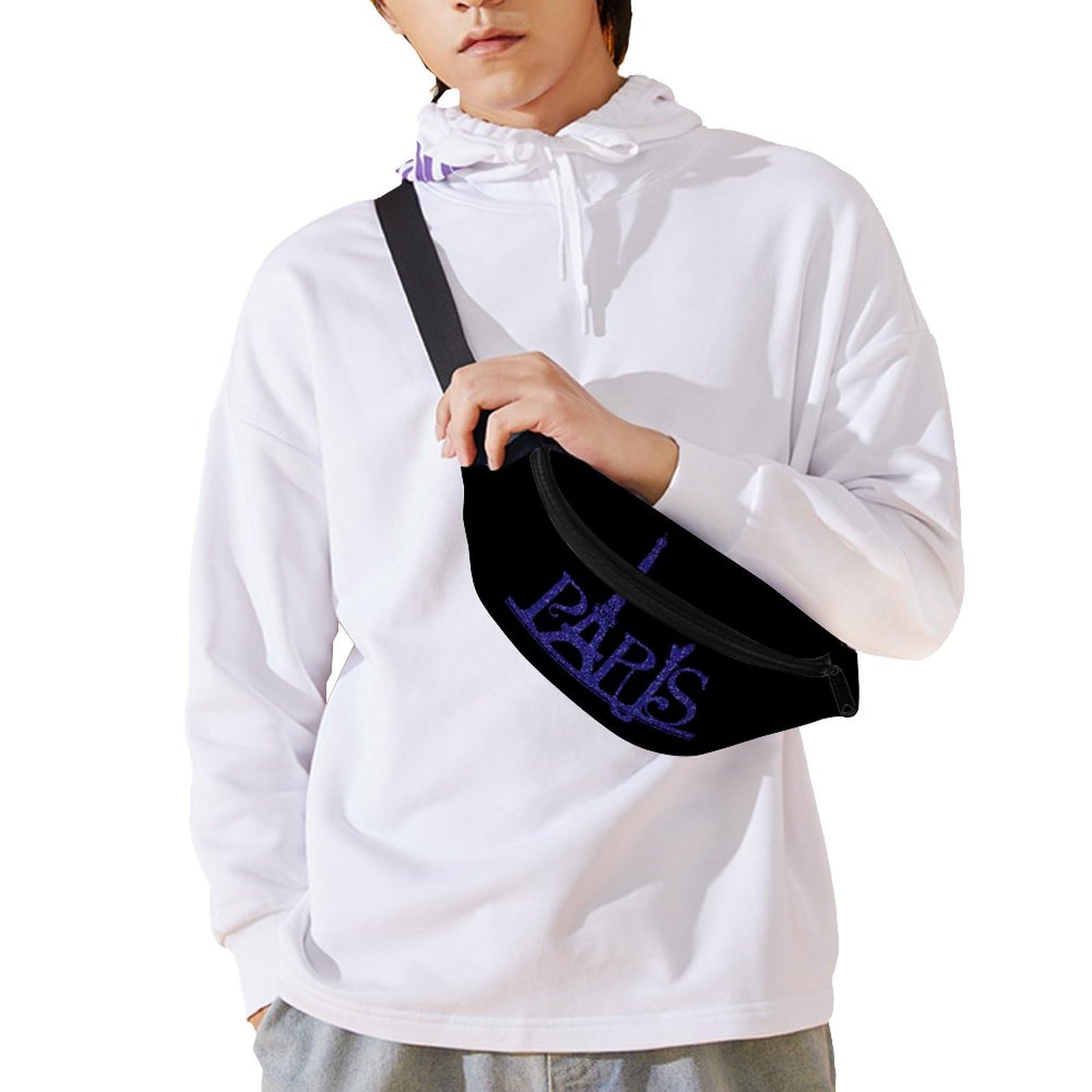 Parisian Style Adjustable Waist Bag for Women & Men - Crossbody Belt Pouch with Strap - Perfect for Travel, Running, Concerts & Daily Use